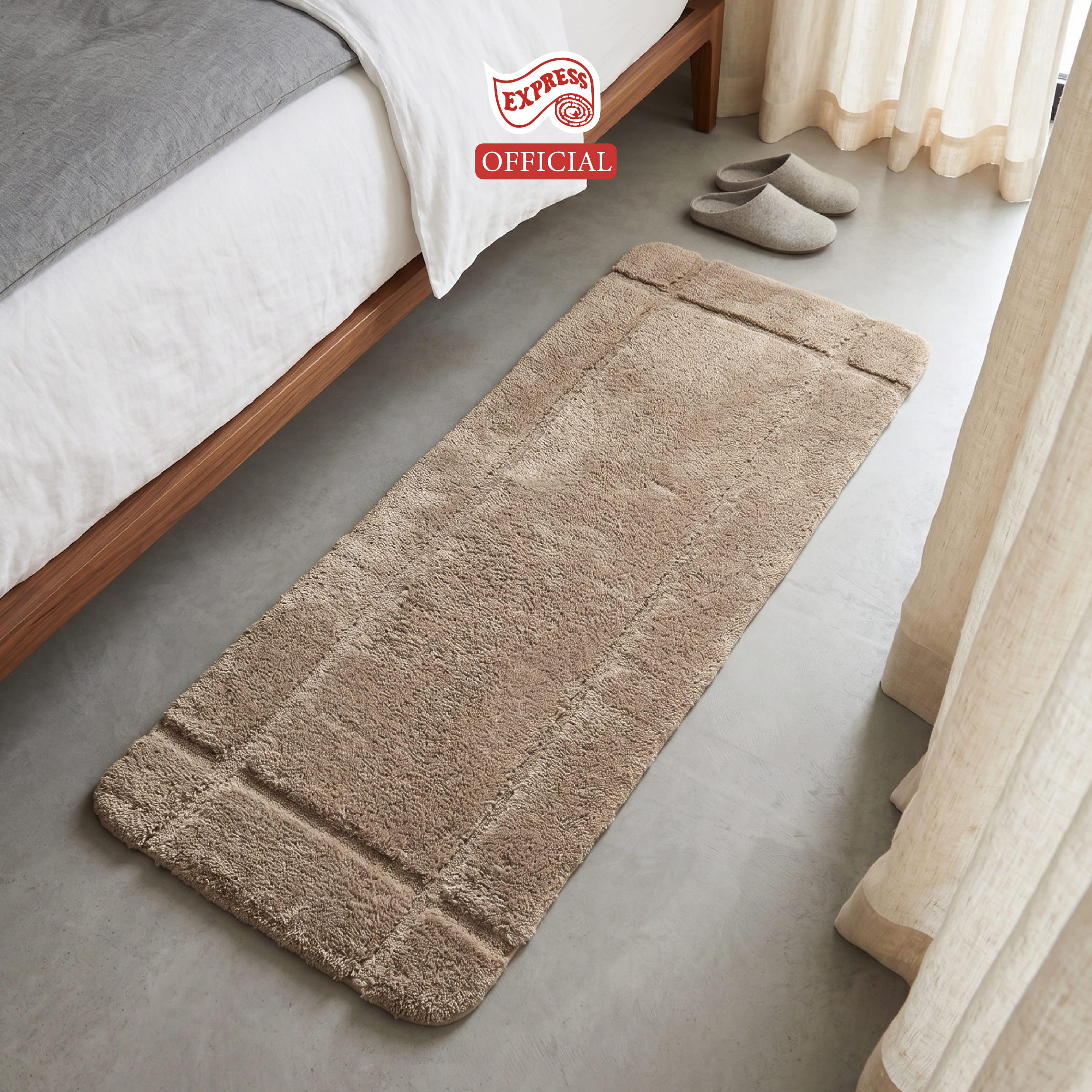 พรมเช็ดเท้ายาว EXPRESS CARPET รุ่น D2-7 ขนาด50X120 ซม. หนา 12-20 มม. สีโทป_3