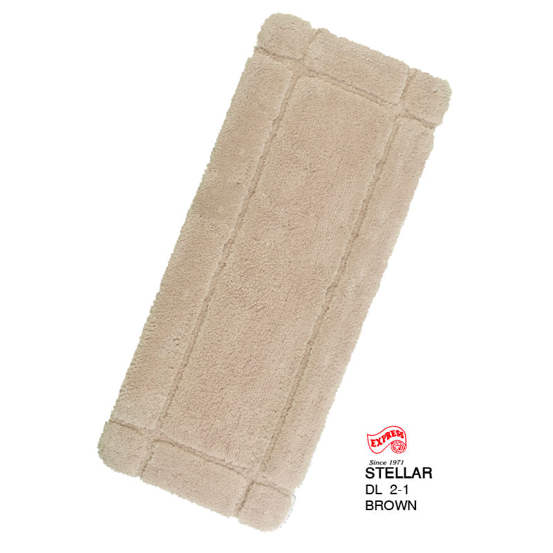 พรมเช็ดเท้ายาว EXPRESS CARPET รุ่น DL2-1 ขนาด50X120 ซม. หนา 12-22 มม. สีน้ำตาล 
