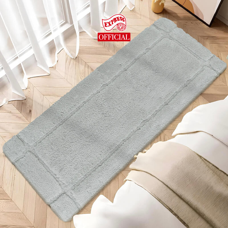 พรมเช็ดเท้ายาว EXPRESS CARPET รุ่น DL2-2 ขนาด50X120 ซม. หนา 12-22 มม. สีเทา _3