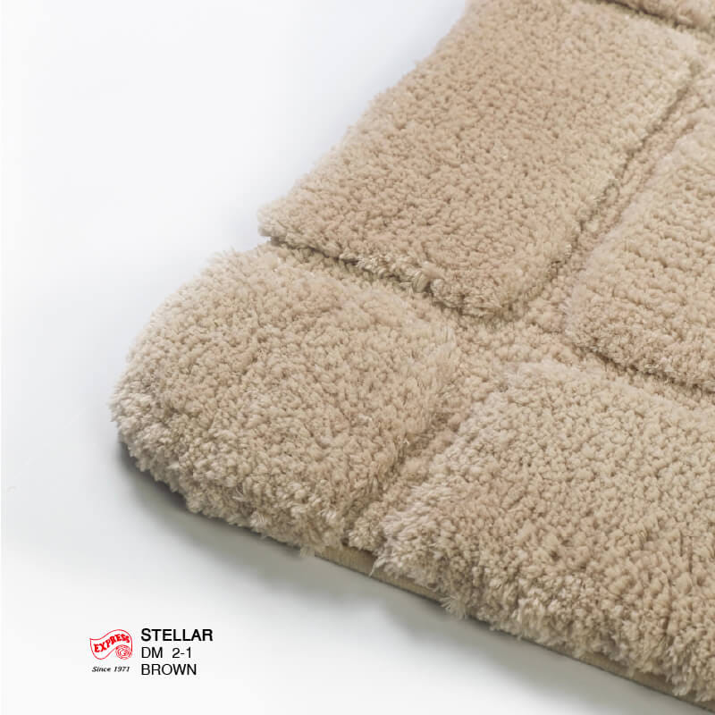 พรมเช็ดเท้าหน้าประตู EXPRESS CARPET รุ่น DM2-1 ขนาด45X70 ซม. หนา 12-22 มม. สีน้ำตาล _1