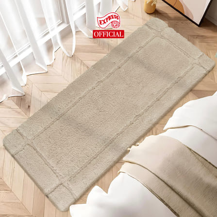 พรมเช็ดเท้ายาว EXPRESS CARPET รุ่น DL2-1 ขนาด50X120 ซม. หนา 12-22 มม. สีน้ำตาล _3