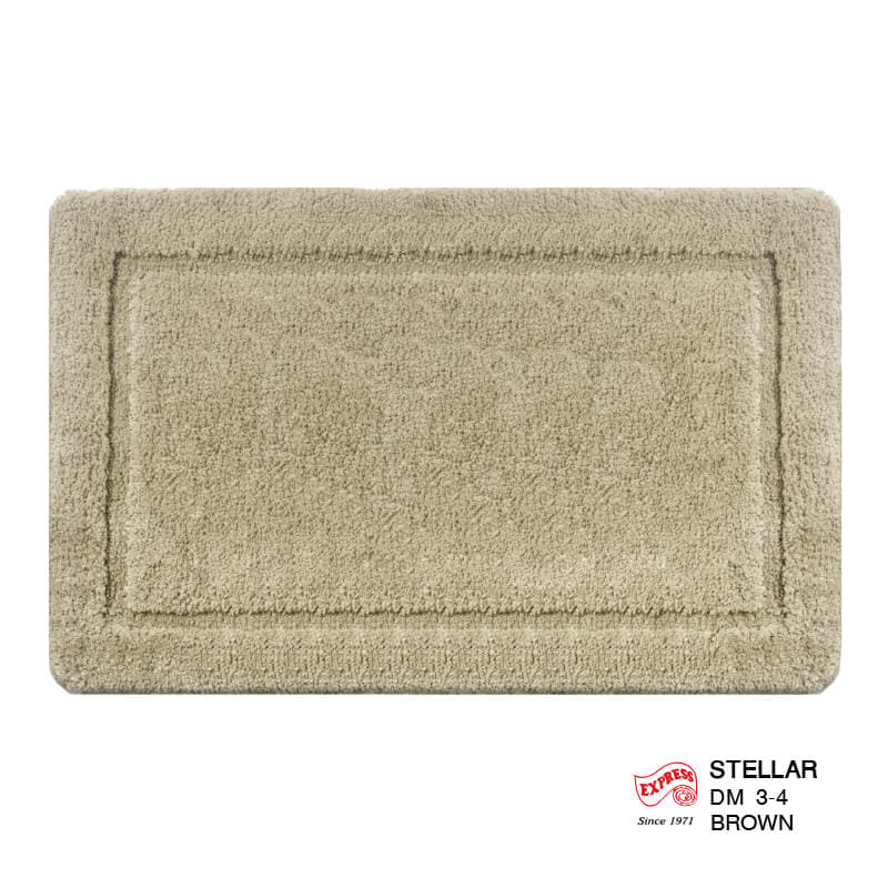 พรมเช็ดเท้าหน้าประตู EXPRESS CARPET รุ่น DM3-4 ขนาด45X70 ซม. หนา 12-20 มม. สีน้ำตาล _0