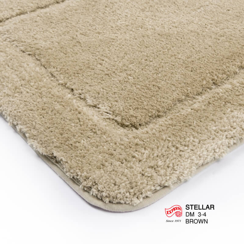 พรมเช็ดเท้าหน้าประตู EXPRESS CARPET รุ่น DM3-4 ขนาด45X70 ซม. หนา 12-20 มม. สีน้ำตาล _1
