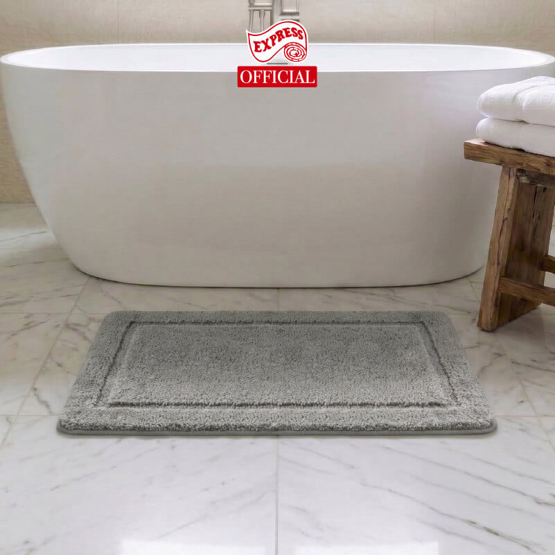 พรมเช็ดเท้าหน้าประตู EXPRESS CARPET รุ่น DM3-6 ขนาด45X70 ซม. หนา 12-20 มม. สีเทา _3
