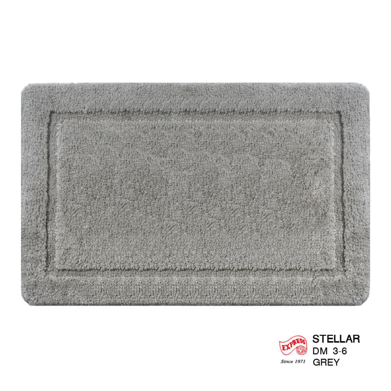 พรมเช็ดเท้าหน้าประตู EXPRESS CARPET รุ่น DM3-6 ขนาด45X70 ซม. หนา 12-20 มม. สีเทา _0