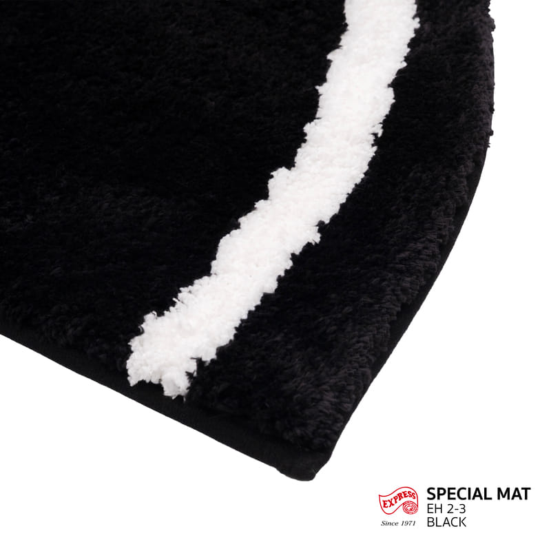 พรมเช็ดเท้าหน้าประตู EXPRESS CARPET รุ่น EH2-3 ขนาด ครึ่งวงกลม 45X75 ซม. หนา 20 มม. สีดำ_1
