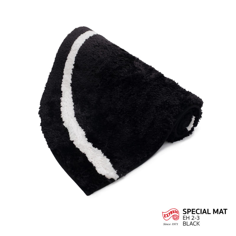พรมเช็ดเท้าหน้าประตู EXPRESS CARPET รุ่น EH2-3 ขนาด ครึ่งวงกลม 45X75 ซม. หนา 20 มม. สีดำ_2