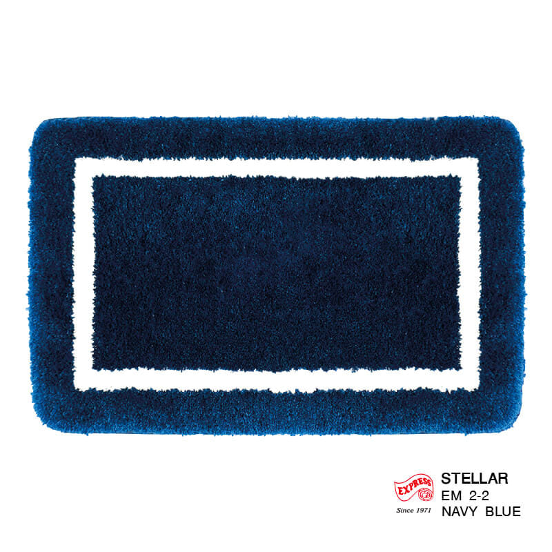 พรมเช็ดเท้าหน้าประตู EXPRESS CARPET รุ่น EM2-2 ขนาด45X70 ซม. หนา 20 มม. สีน้ำเงิน _0