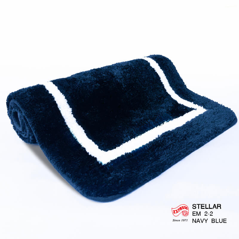พรมเช็ดเท้าหน้าประตู EXPRESS CARPET รุ่น EM2-2 ขนาด45X70 ซม. หนา 20 มม. สีน้ำเงิน _2