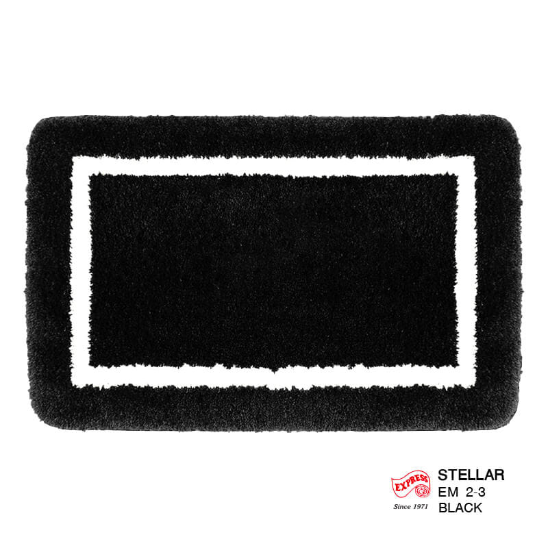 พรมเช็ดเท้าหน้าประตู EXPRESS CARPET รุ่น EM2-3 ขนาด45X70 ซม. หนา 20 มม. สีดำ _0