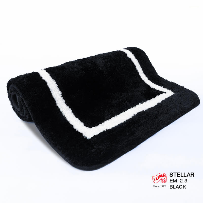 พรมเช็ดเท้าหน้าประตู EXPRESS CARPET รุ่น EM2-3 ขนาด45X70 ซม. หนา 20 มม. สีดำ _2