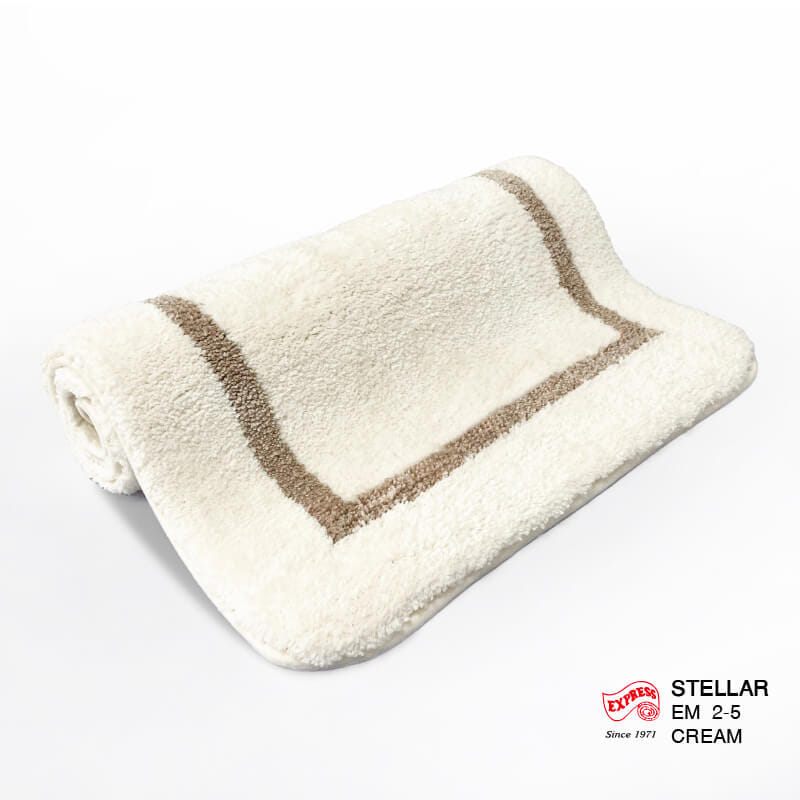 พรมเช็ดเท้าหน้าประตู EXPRESS CARPET รุ่น EM2-5 ขนาด45X70 ซม. หนา 20 มม. สีครีม _2