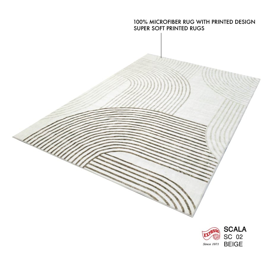 พรมปูพื้น EXPRESS CARPET รุ่น SCALA รหัส SC02 ขนาด 80X150 ซม.หนา 10 มม. สีเบจ_1