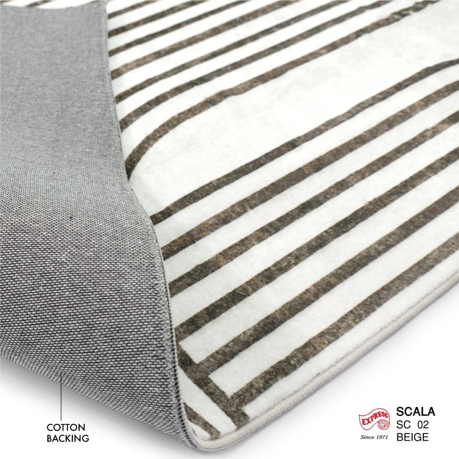 พรมปูพื้น EXPRESS CARPET รุ่น SCALA รหัส SC02 ขนาด 80X150 ซม.หนา 10 มม. สีเบจ_3