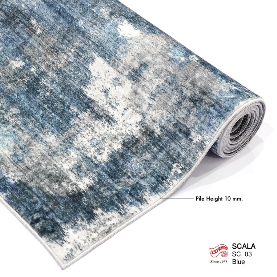 พรมปูพื้น EXPRESS CARPET รุ่น SCALA รหัส SC03 ขนาด 80X150 ซม.หนา 10 มม. สีน้ำเงิน_2
