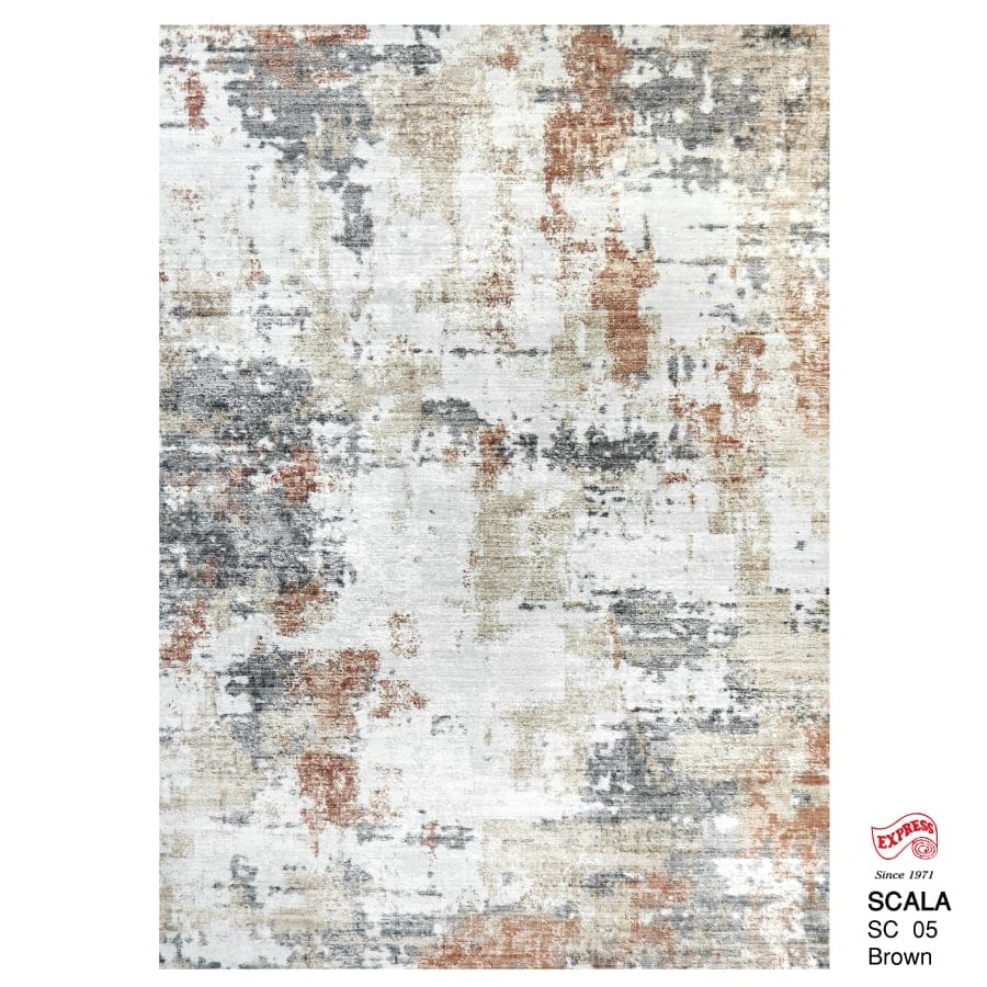 พรมปูพื้น EXPRESS CARPET รุ่น SCALA รหัส SC05 ขนาด 80X150 ซม.หนา 10 มม. สีน้ำตาล_0