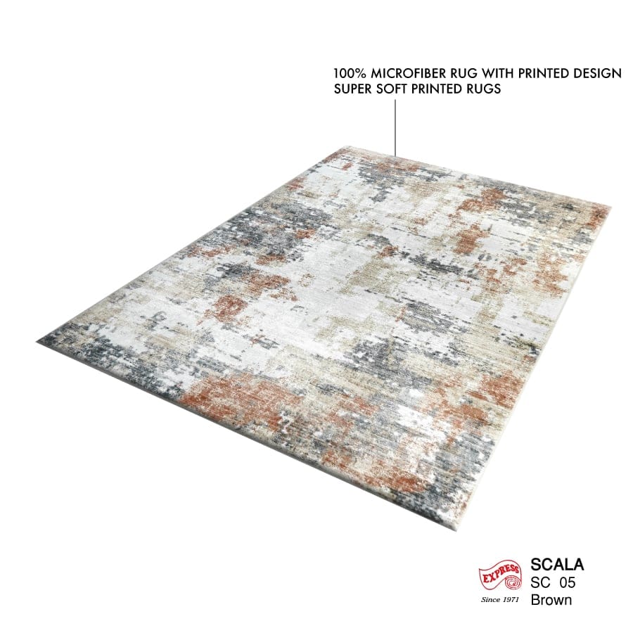 พรมปูพื้น EXPRESS CARPET รุ่น SCALA รหัส SC05 ขนาด 80X150 ซม.หนา 10 มม. สีน้ำตาล_1