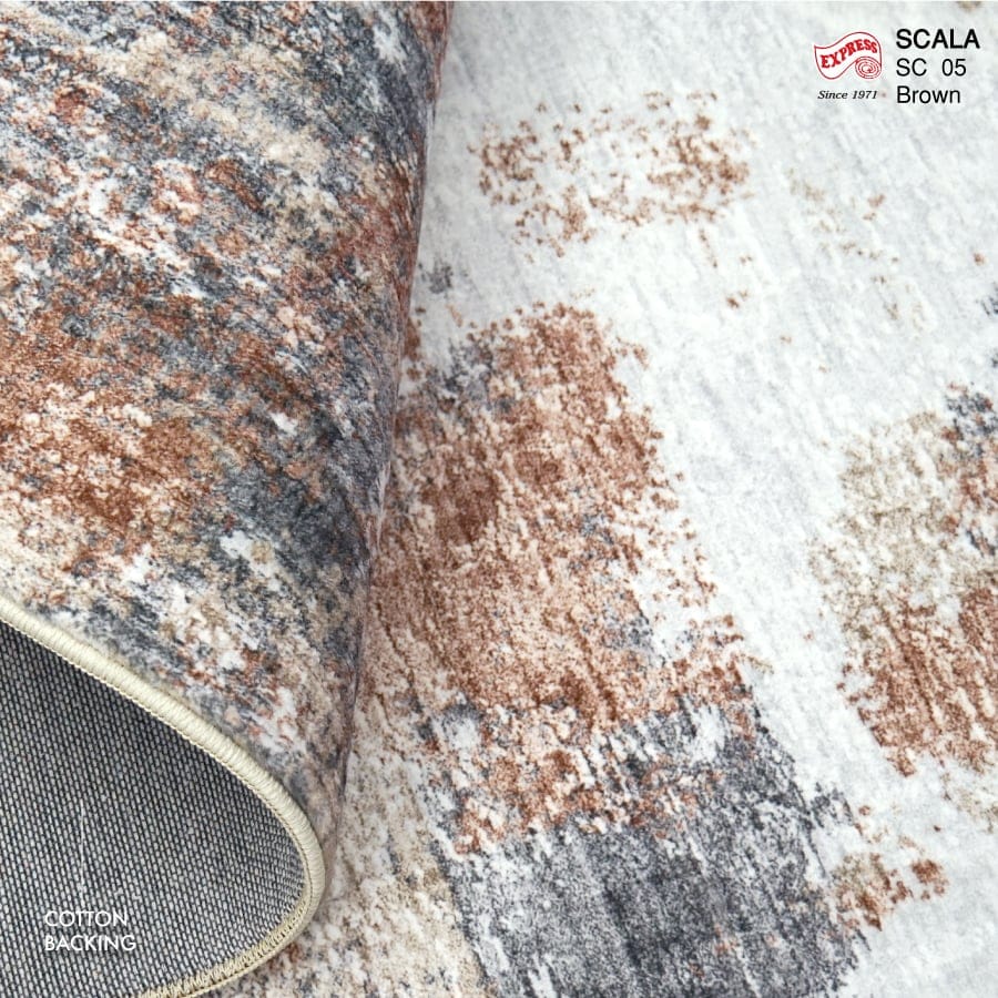 พรมปูพื้น EXPRESS CARPET รุ่น SCALA รหัส SC05 ขนาด 80X150 ซม.หนา 10 มม. สีน้ำตาล_3