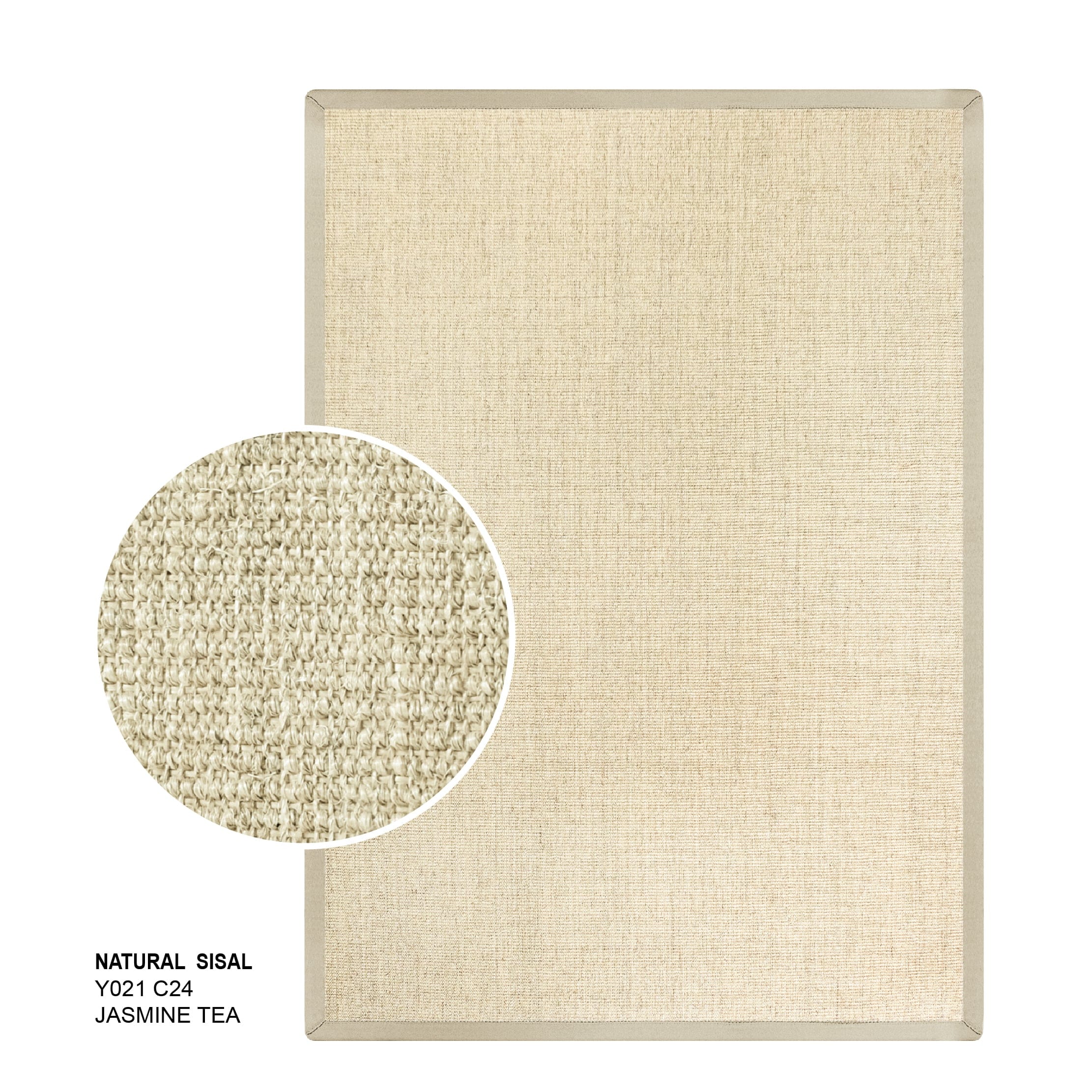 พรมปูพื้น EXPRESS CARPET รุ่น NATURAL SISAL รหัส Y021 C24 L ขนาด 160X230 ซม.หนา 10 มม. สี JASMINE TEA_0