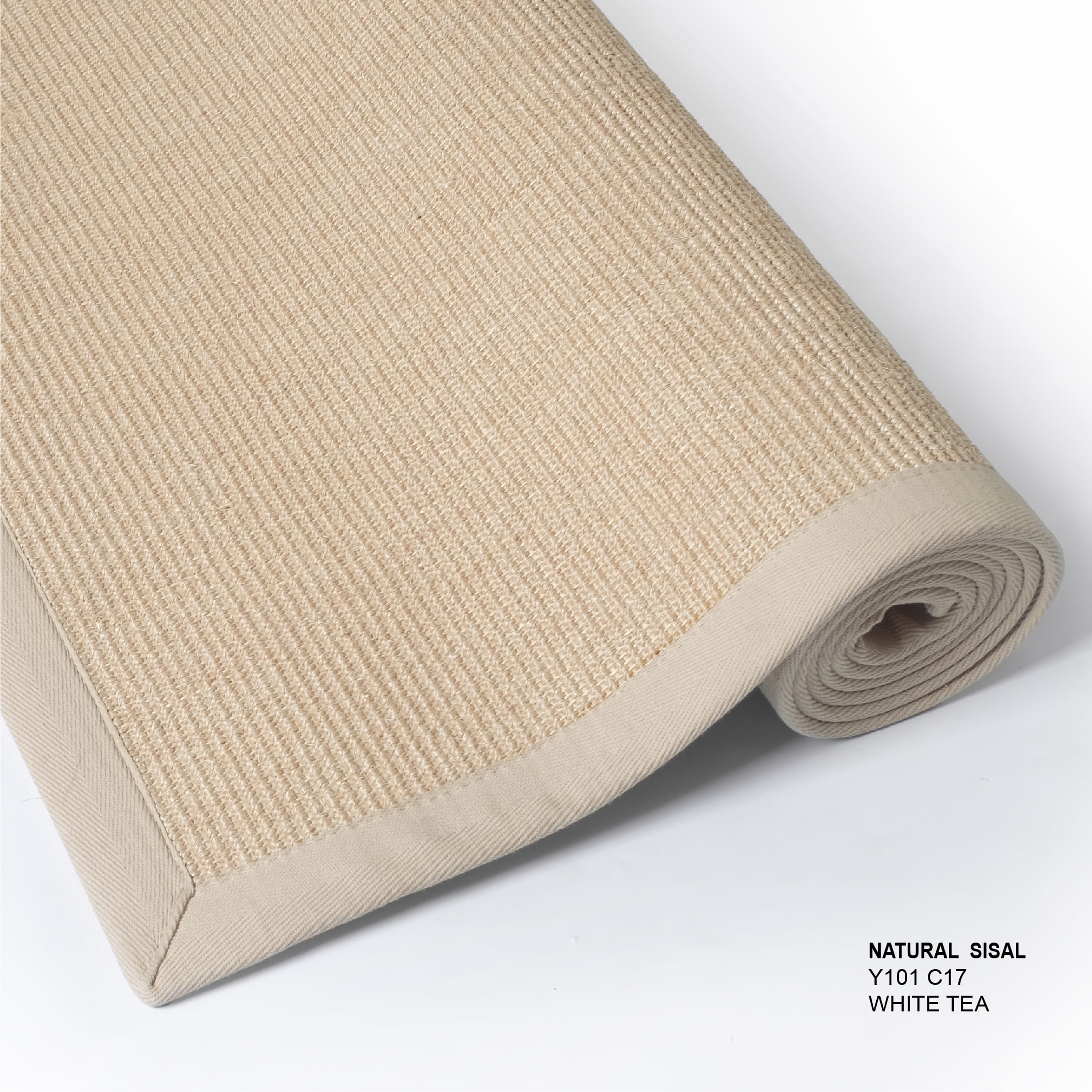 พรมปูพื้น EXPRESS CARPET รุ่น NATURAL SISAL รหัส Y101 C17 L ขนาด 160X230 ซม.หนา 10 มม. สี WHITE TEA_3