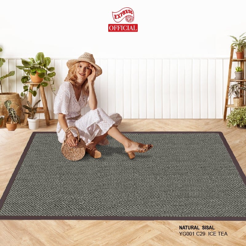 พรมปูพื้น EXPRESS CARPET รุ่น NATURAL SISAL รหัส YG001 C29 L1 ขนาด 200X290 ซม.หนา 10 มม. สี ICED TEA_4