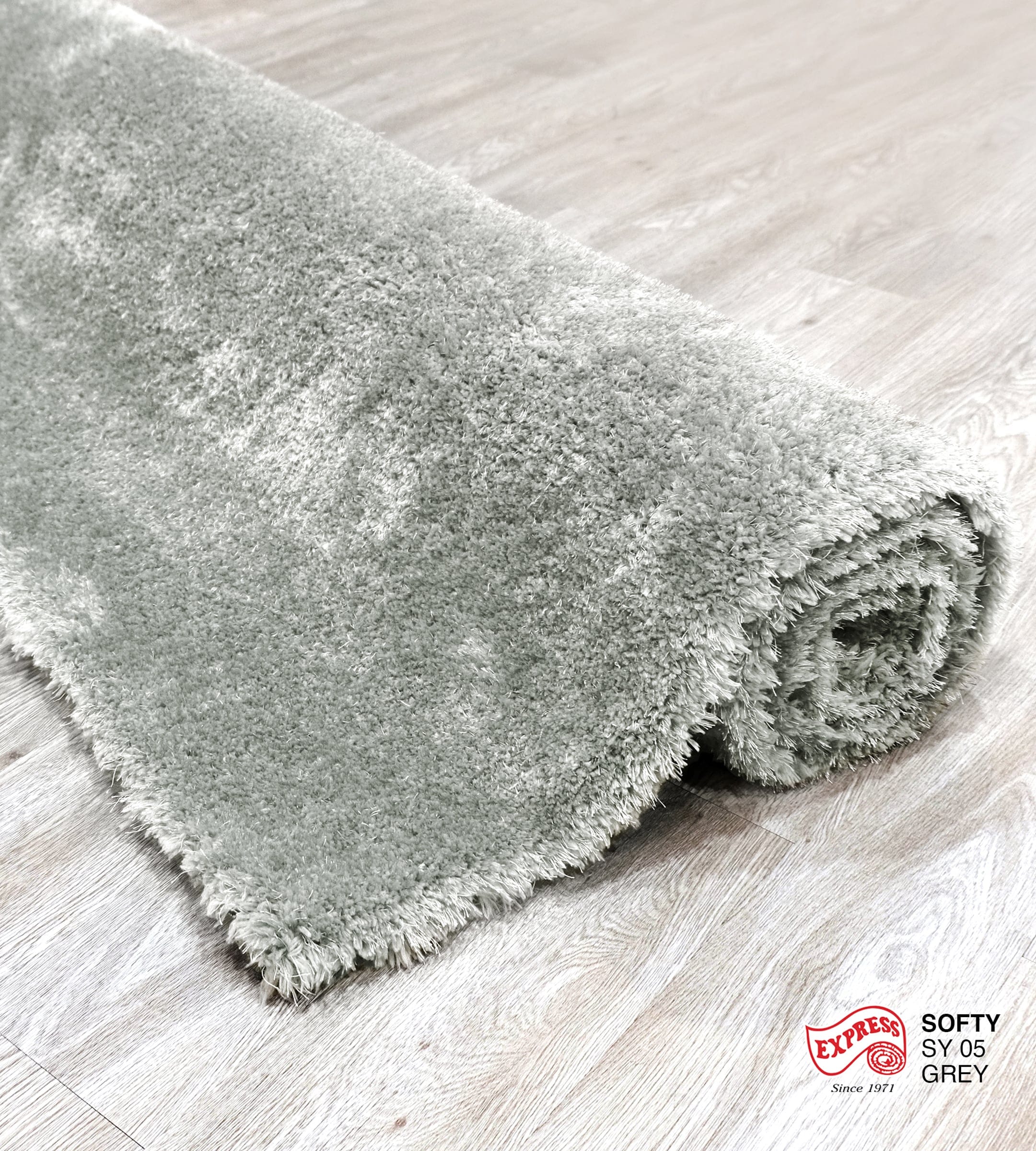 พรมปูพื้น EXPRESS CARPET รุ่น SOFTY รหัส SY05 ขนาด 200X290 ซม. หนา 30 มม. สีเทา