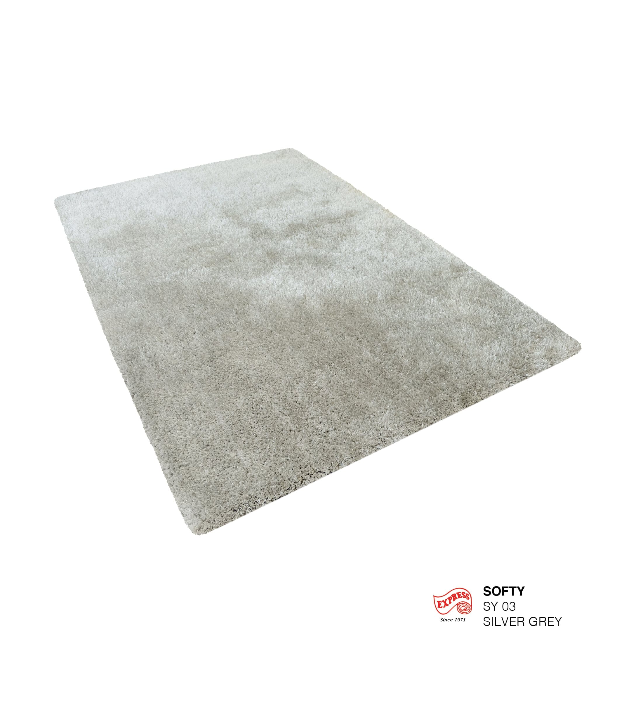 พรมปูพื้น EXPRESS CARPET รุ่น SOFTY รหัส SY03 ขนาด 160X230 ซม. หนา 30 มม. เทา_1