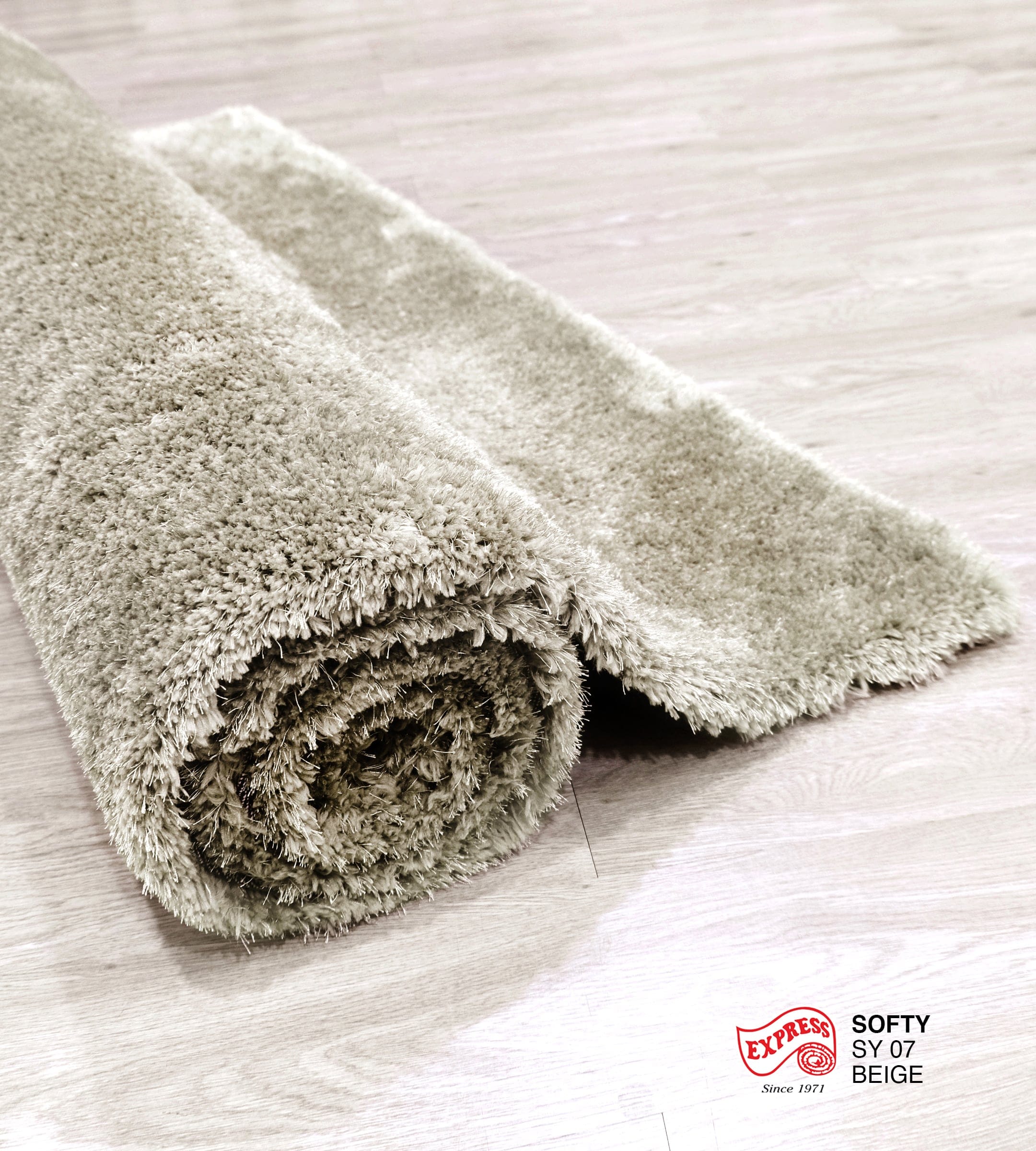 พรมปูพื้น EXPRESS CARPET รุ่น SOFTY รหัส SY07 ขนาด 200X290 ซม. หนา 30 มม. สีเบจ_2