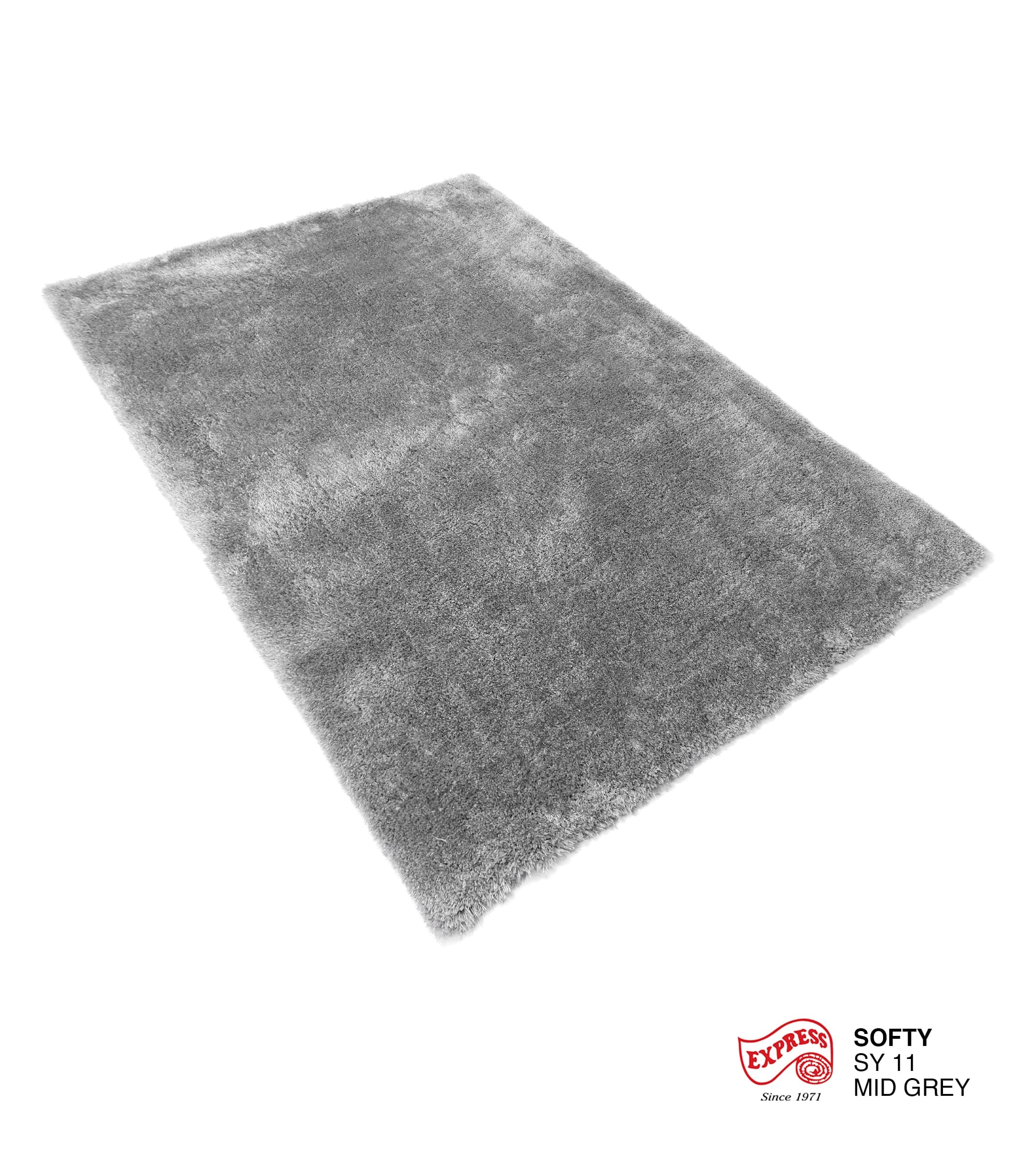 พรมปูพื้น EXPRESS CARPET รุ่น SOFTY รหัส SY11 ขนาด 160X230 ซม. หนา 30 มม. สีเทา_1