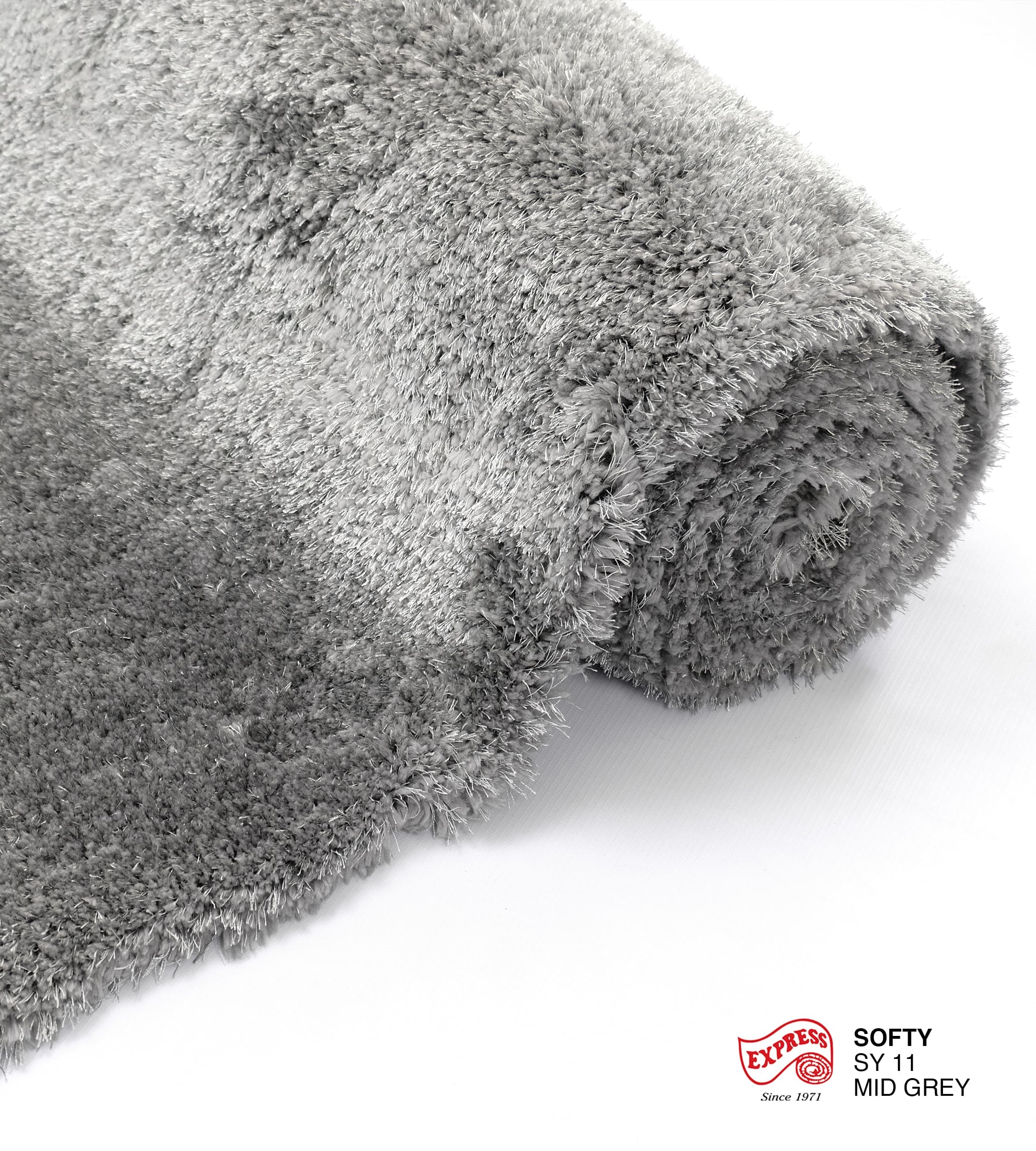 พรมปูพื้น EXPRESS CARPET รุ่น SOFTY รหัส SY11 ขนาด 160X230 ซม. หนา 30 มม. สีเทา_2