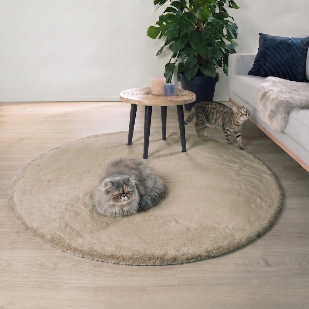 พรมปูพื้นวงกลม EXPRESS CARPET รุ่น BAMBI รหัส BB09 C100 ขนาด  เส้นผ่านศูนย์กลาง 100 ซม. หนา 35 มม.  สีน้ำตาล_3