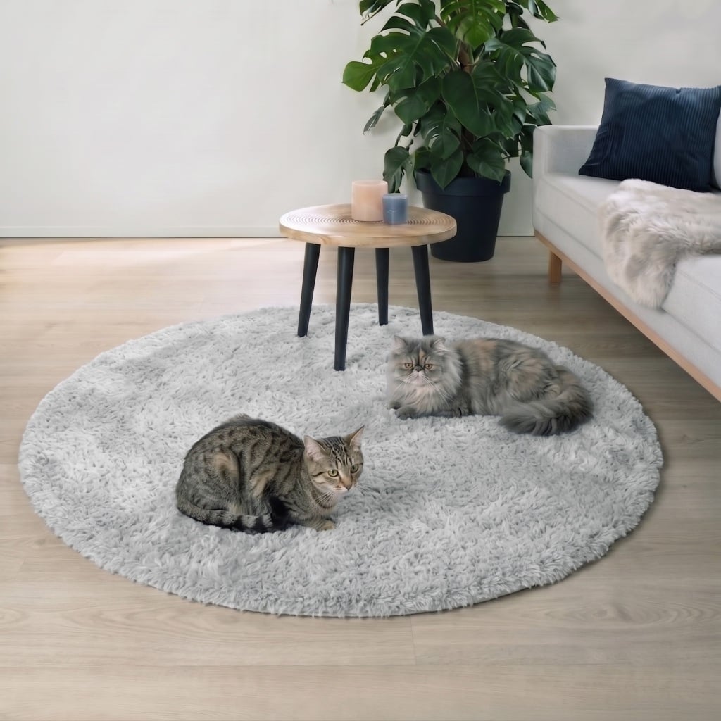 พรมปูพื้นวงกลม EXPRESS CARPET รุ่น BAMBI รหัส BB07 C100 ขนาด  เส้นผ่านศูนย์กลาง 100 ซม. หนา 35 มม.  สีเทา_3