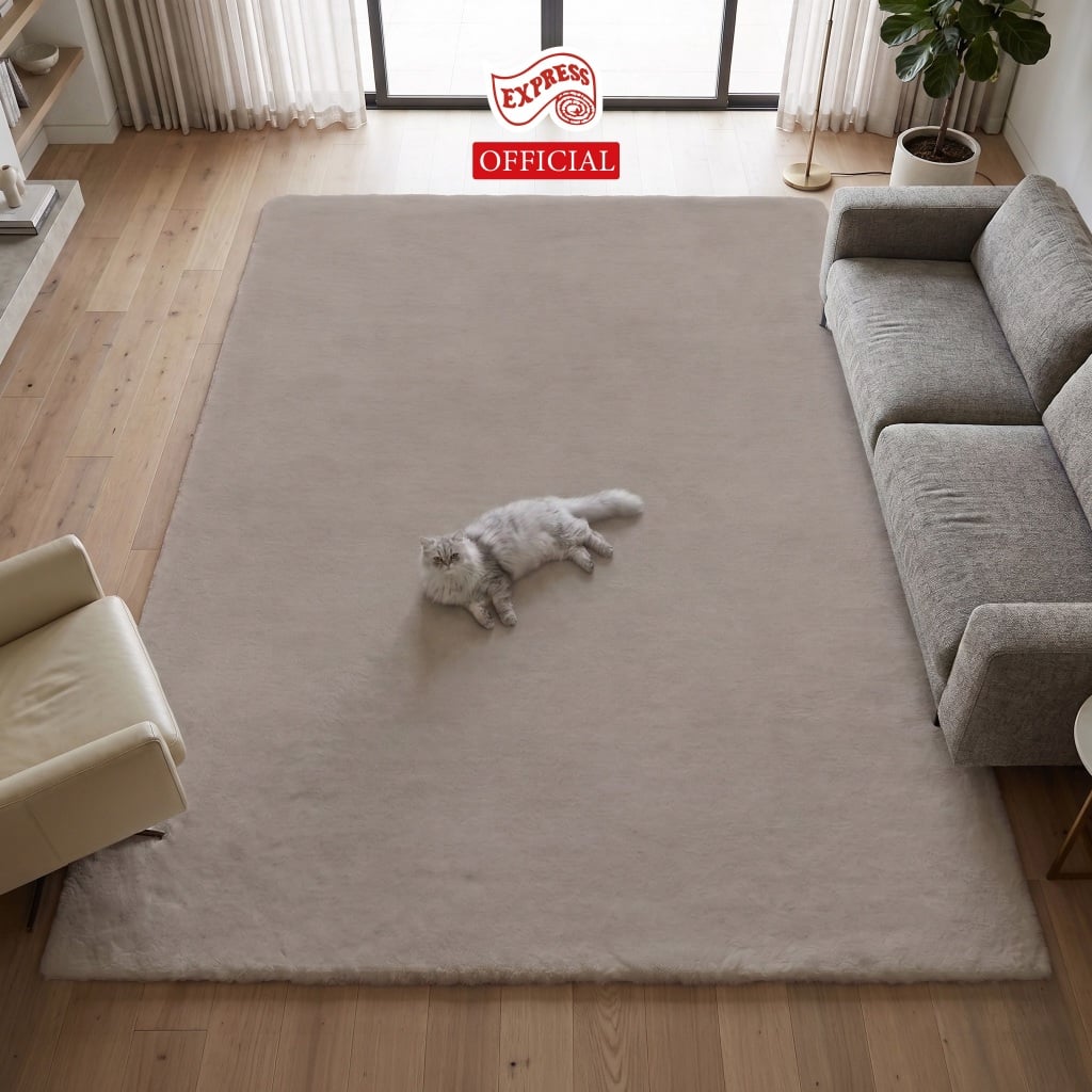 พรมปูพื้น EXPRESS CARPET รุ่น BAMBI รหัส BB09 L1 ขนาด 200X290 ซม. หนา 35 มม.  สีน้ำตาล_3