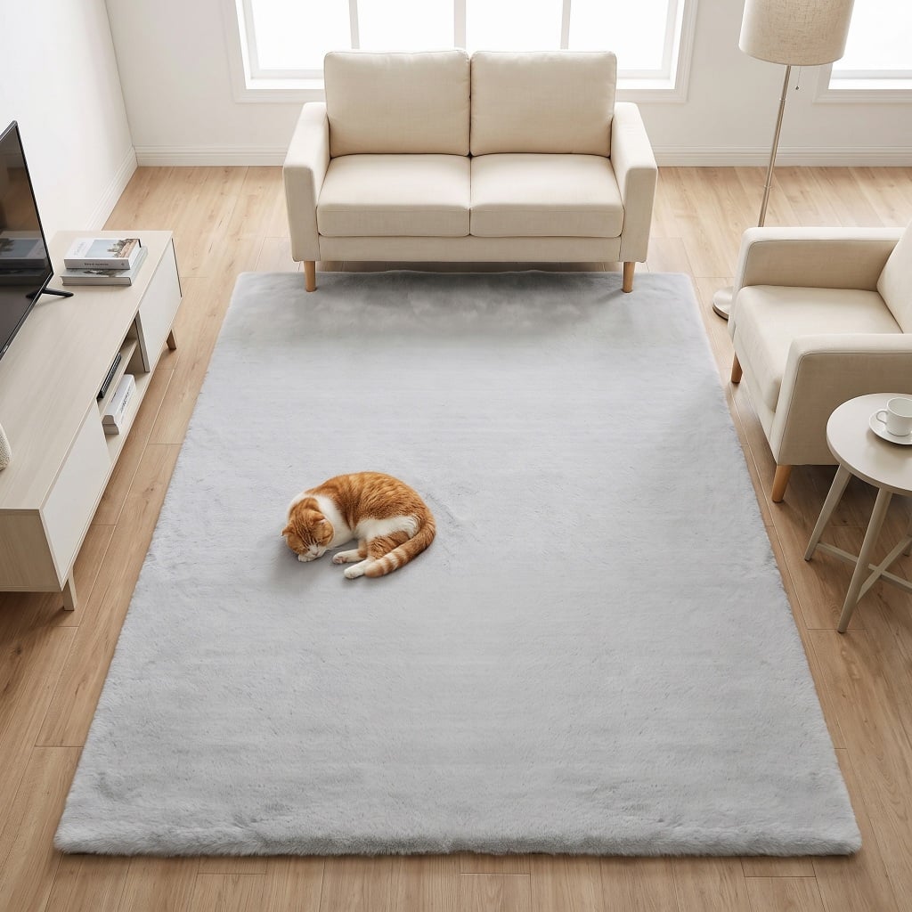 พรมปูพื้น EXPRESS CARPET รุ่น BAMBI รหัส BB07 L ขนาด 160X230 ซม. หนา 35 มม.  สีเทา_3