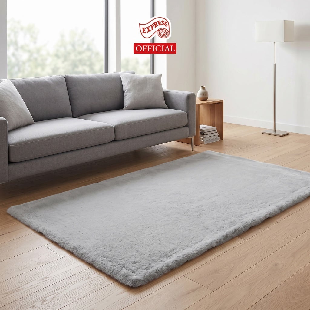 พรมปูพื้น EXPRESS CARPET รุ่น BAMBI รหัส BB07 S ขนาด 80X150 ซม. หนา 35 มม.  สีเทา_3