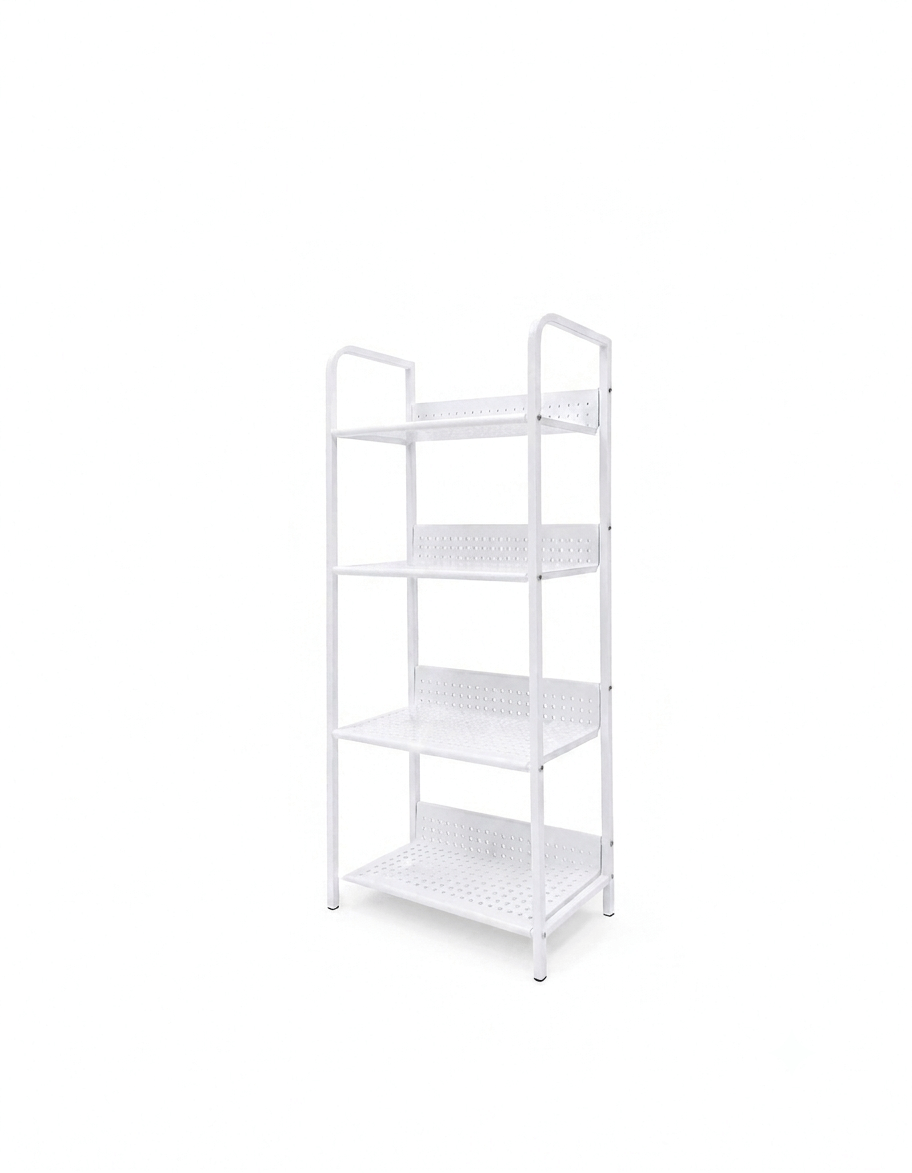 ชั้นวางของ 4 ชั้น KEFVA ขนาด 30X60X132 ซม. สีขาว_0