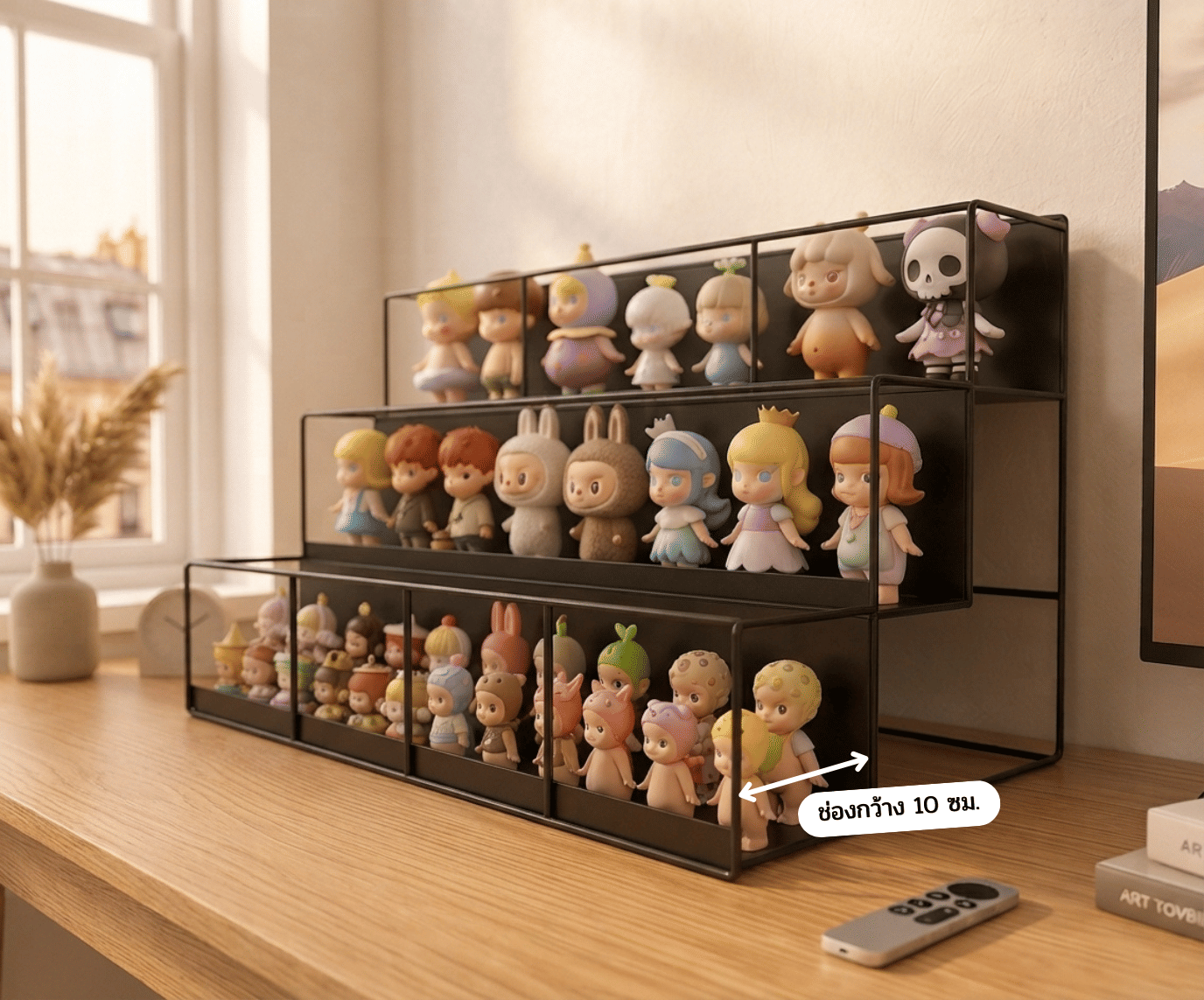 ชั้นวางขั้นบันได 3 ชั้น KEFVA ขนาด 30X50X30 ซม. สีขาว_4