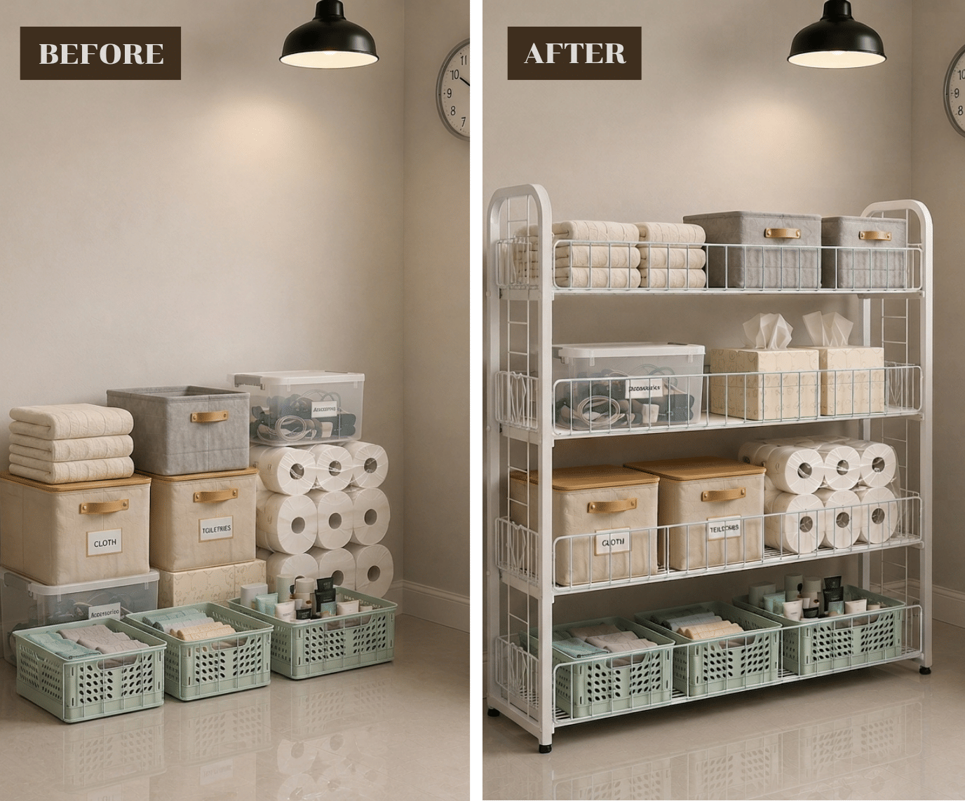 ชั้นวางของ 4 ชั้น KEFVA รุ่นสารพัด แบบตะกร้า ขนาด 81 ซม. สีขาว_4