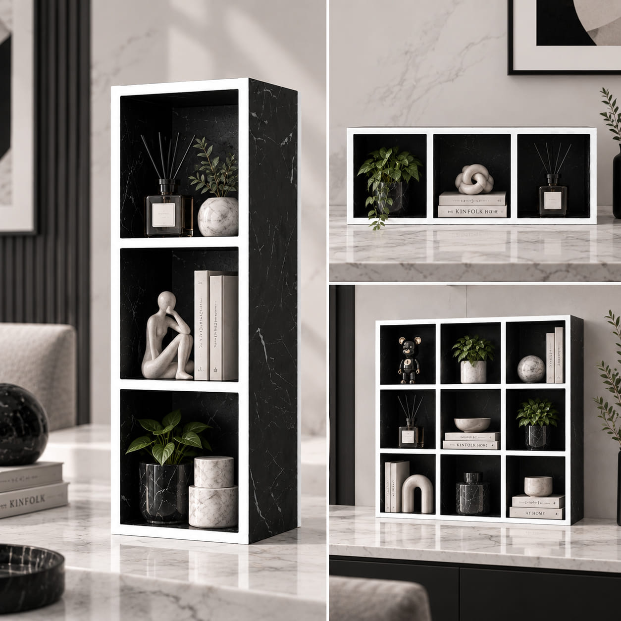 ชั้นวางของอเนกประสงค์ 3 ช่อง KEFVA 10X14X40 ซม. ลายไม้แอช_4