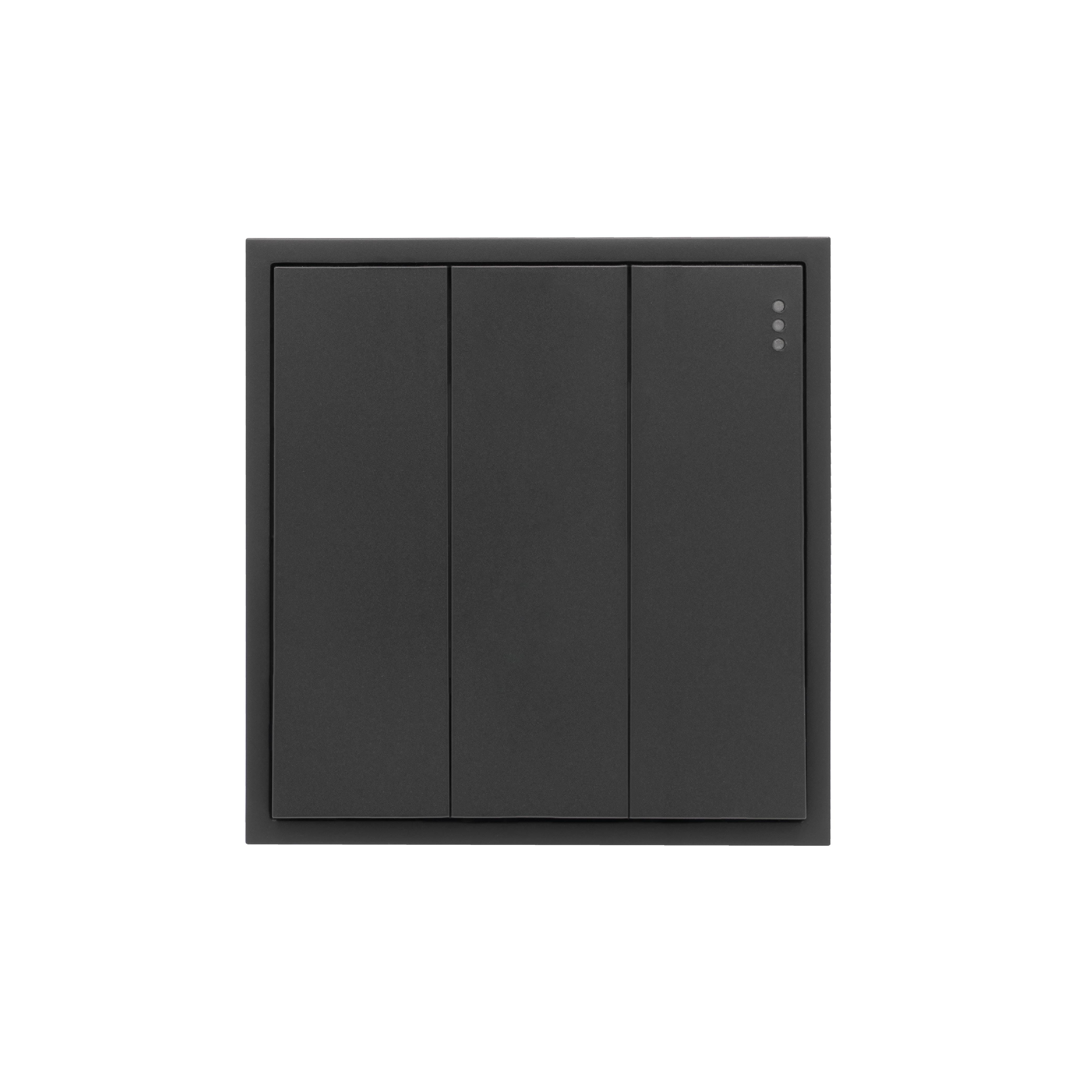 ชุดสวิตซ์ 1 ทาง 3 ช่อง ART DNA D3 SERIES สี BLACK DESIGN SWITCH_0