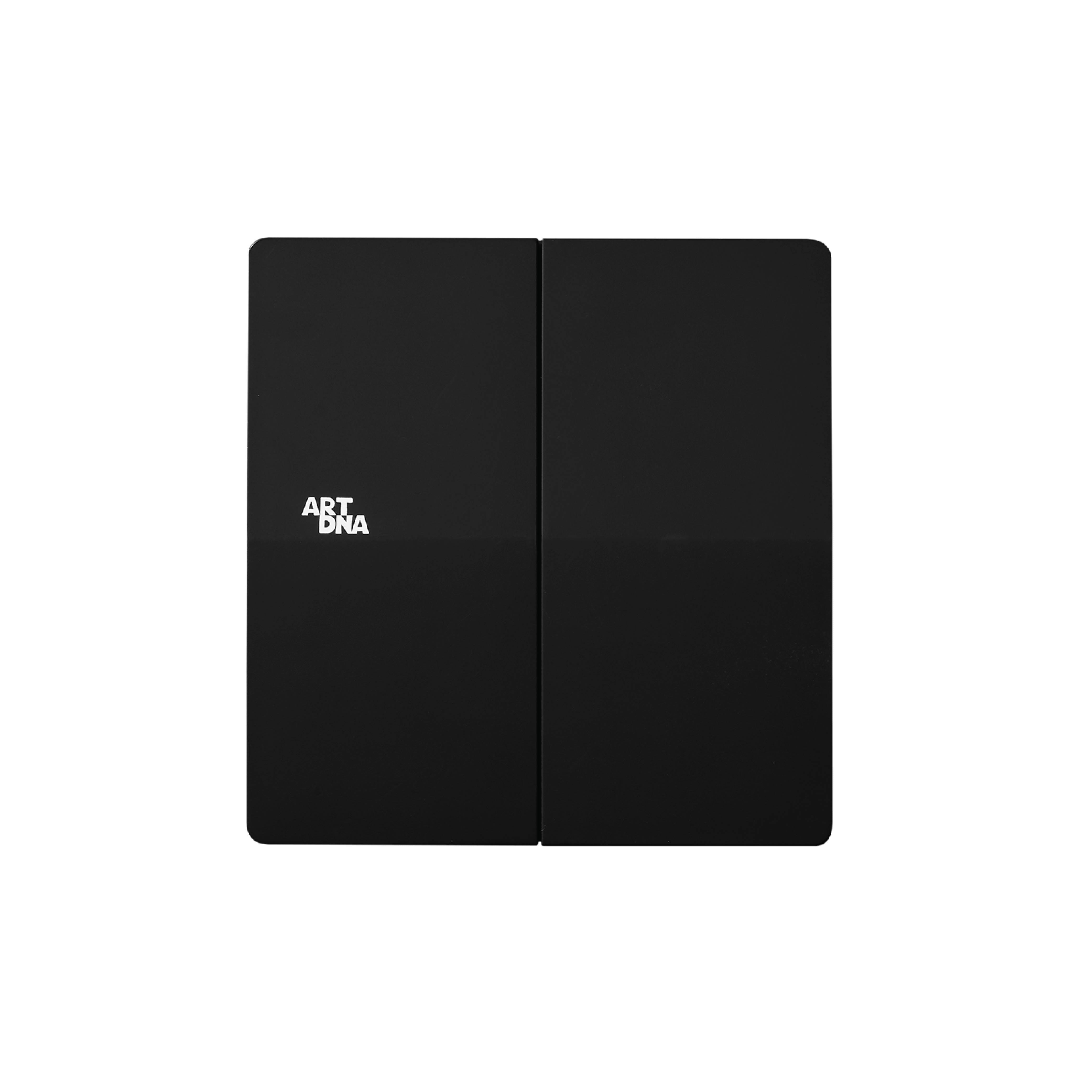 ชุดสวิตซ์ 2 ทาง 2 ช่อง ART DNA A61 FRAMELESS สี BLACK DESIGN SWITCH_0