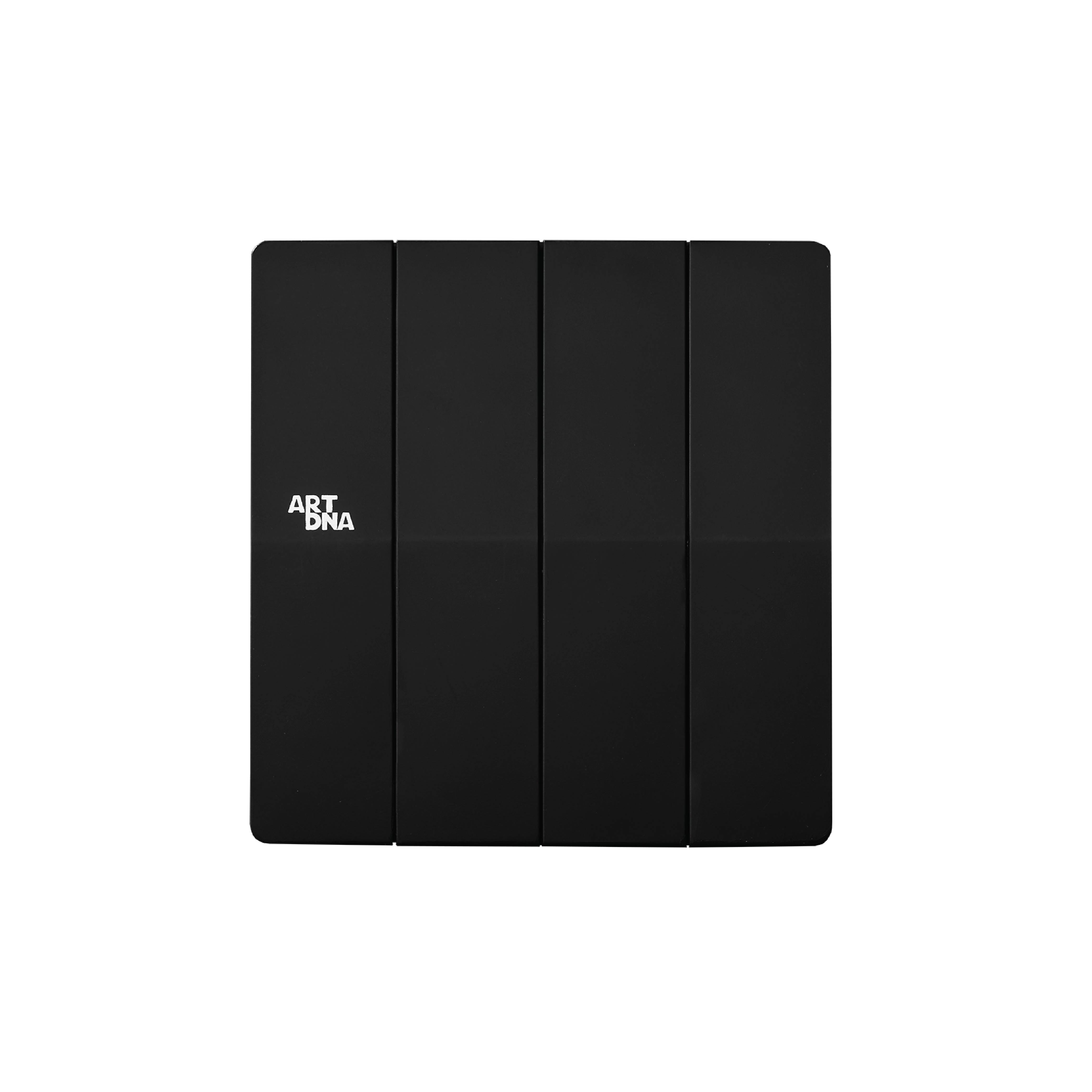 ชุดสวิตซ์ 1 ทาง 4 ช่อง ART DNA A61 FRAMELESS สี BLACK DESIGN SWITCH_0