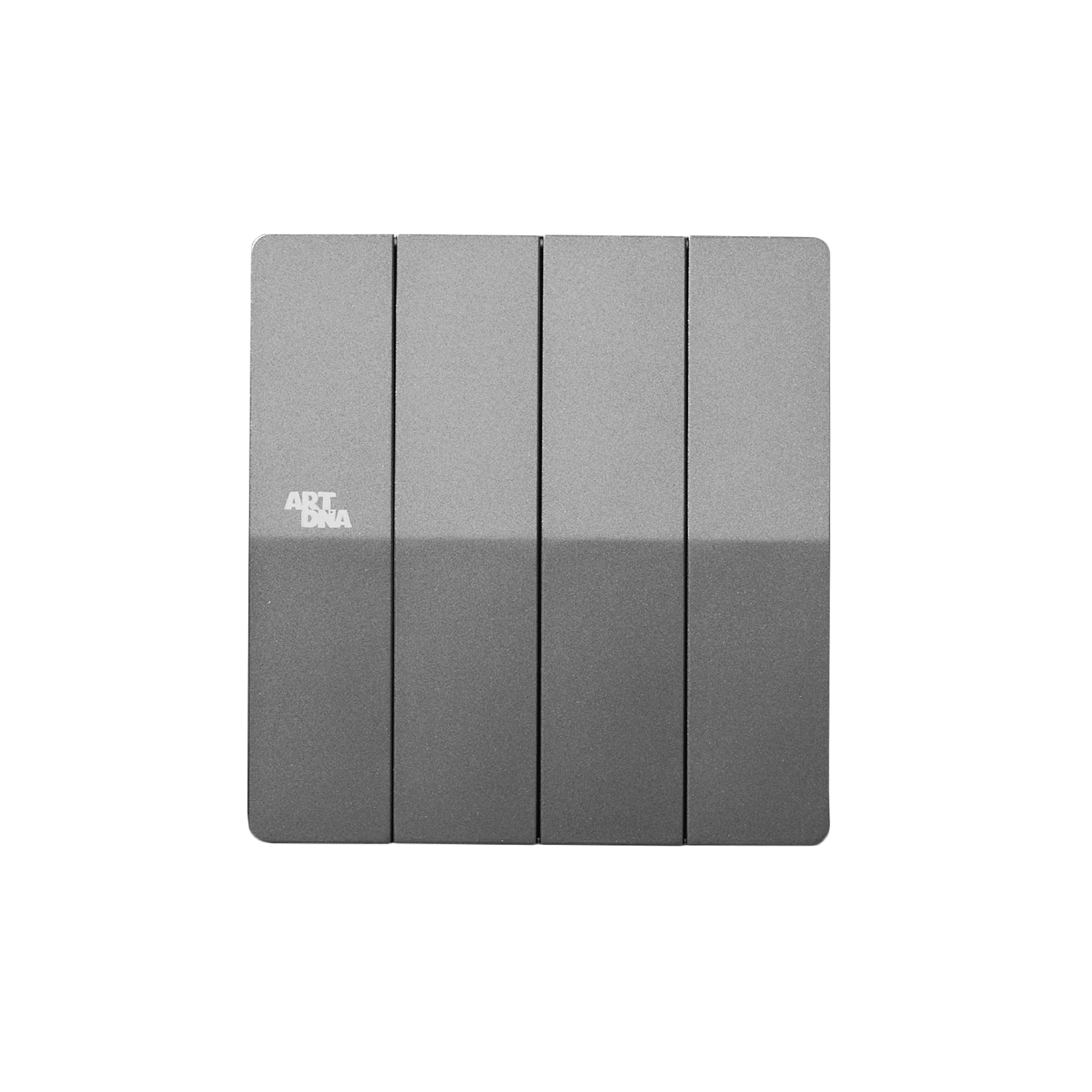 ชุดสวิตซ์ 1 ทาง 4 ช่อง ART DNA A61 FRAMELESS สี SILVER DESIGN SWITCH_0