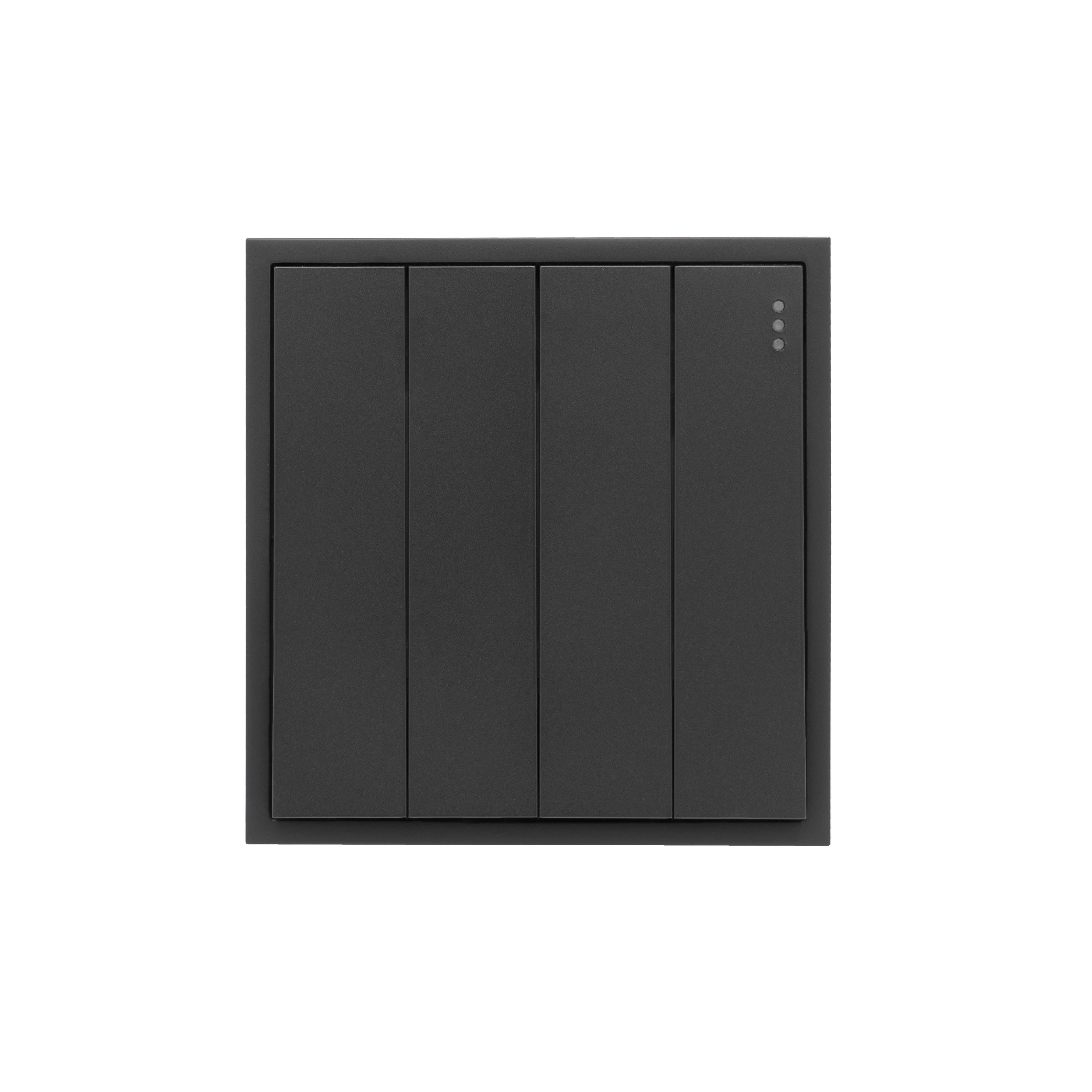 ชุดสวิตซ์ 2 ทาง 4 ช่อง ART DNA D3 SERIES สี BLACK DESIGN SWITCH
