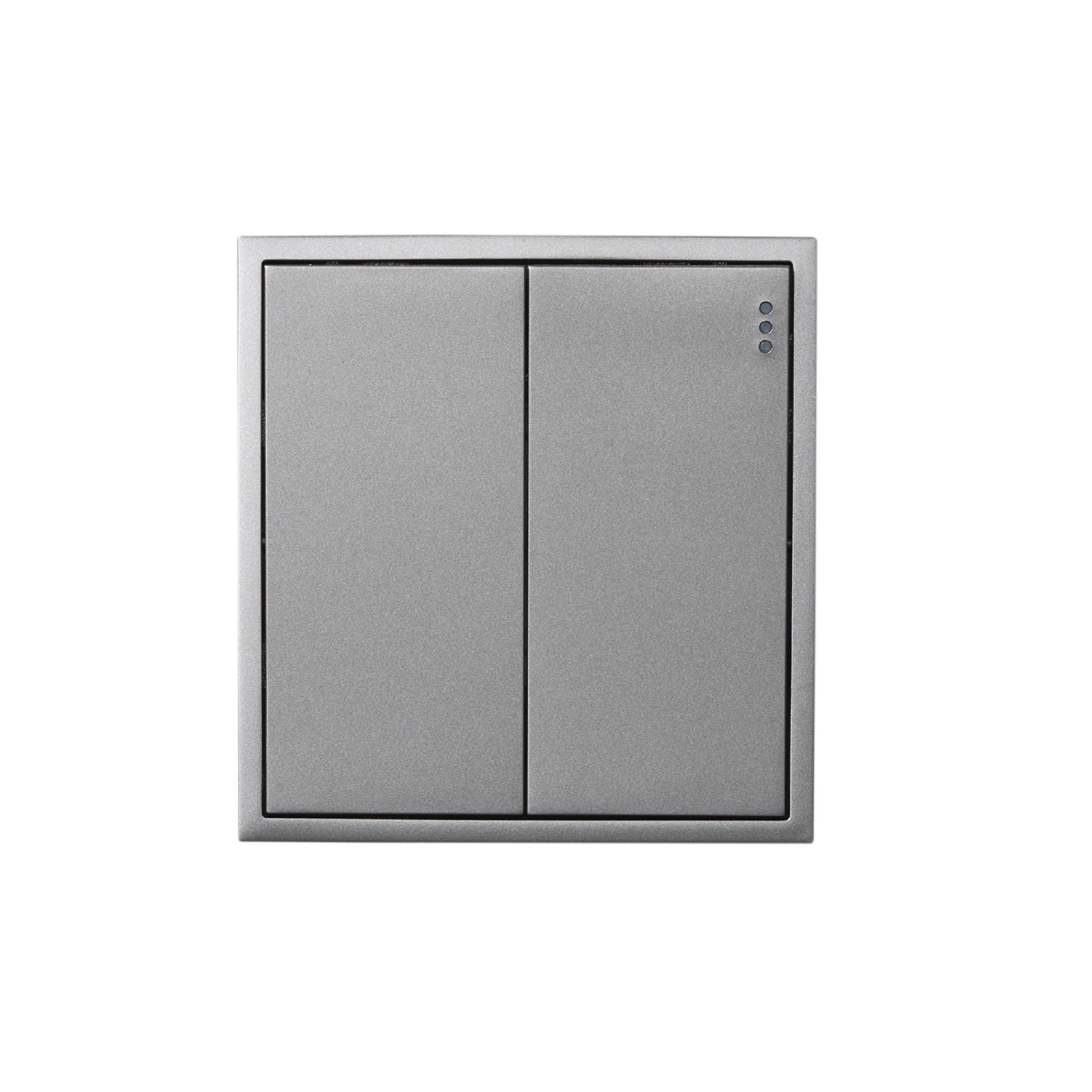 ชุดสวิตซ์ 2 ทาง 2 ช่อง ART DNA D3 SERIES สี GREY DESIGN SWITCH_1