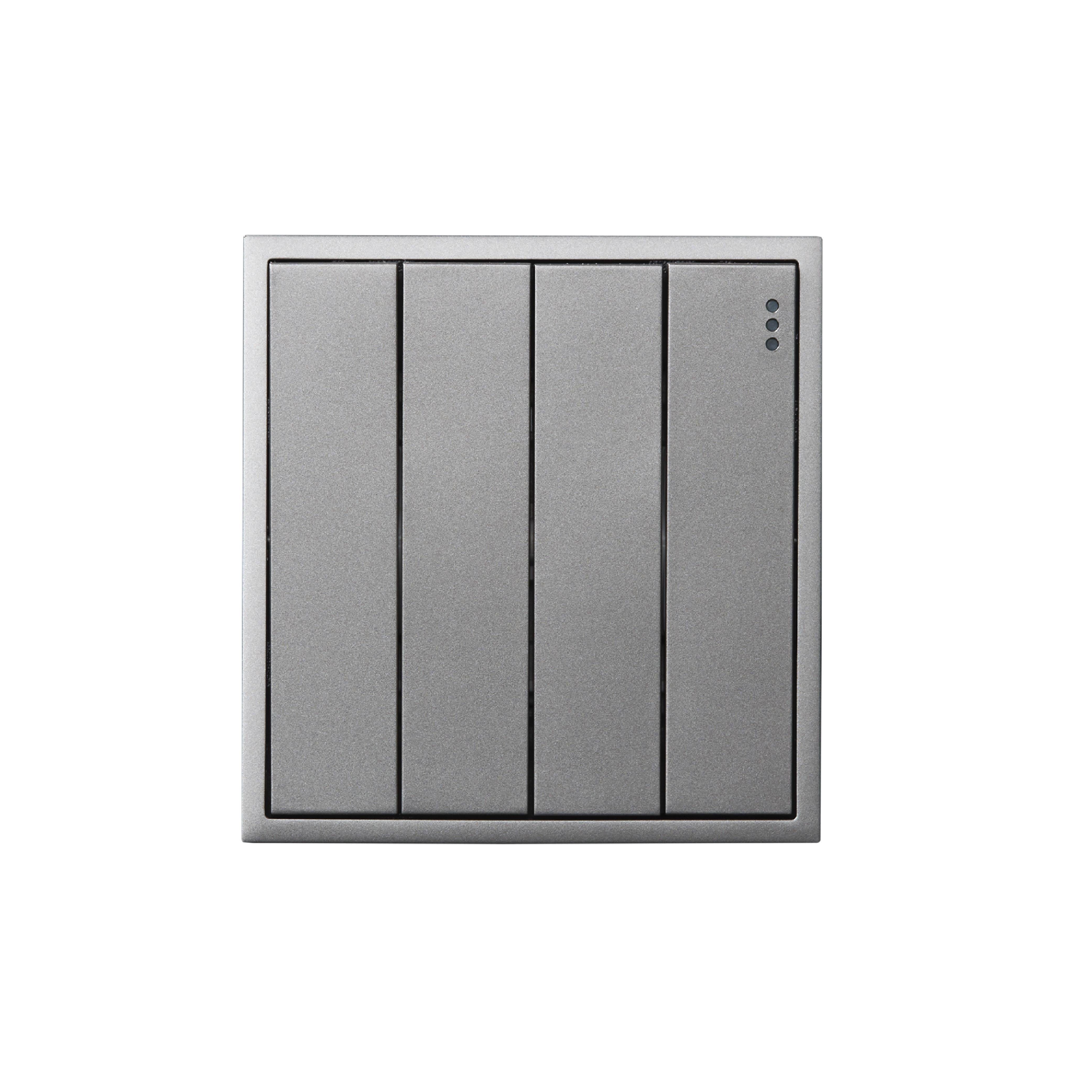 ชุดสวิตซ์ 1 ทาง 4 ช่อง ART DNA D3 SERIES สี GREY DESIGN SWITCH_1