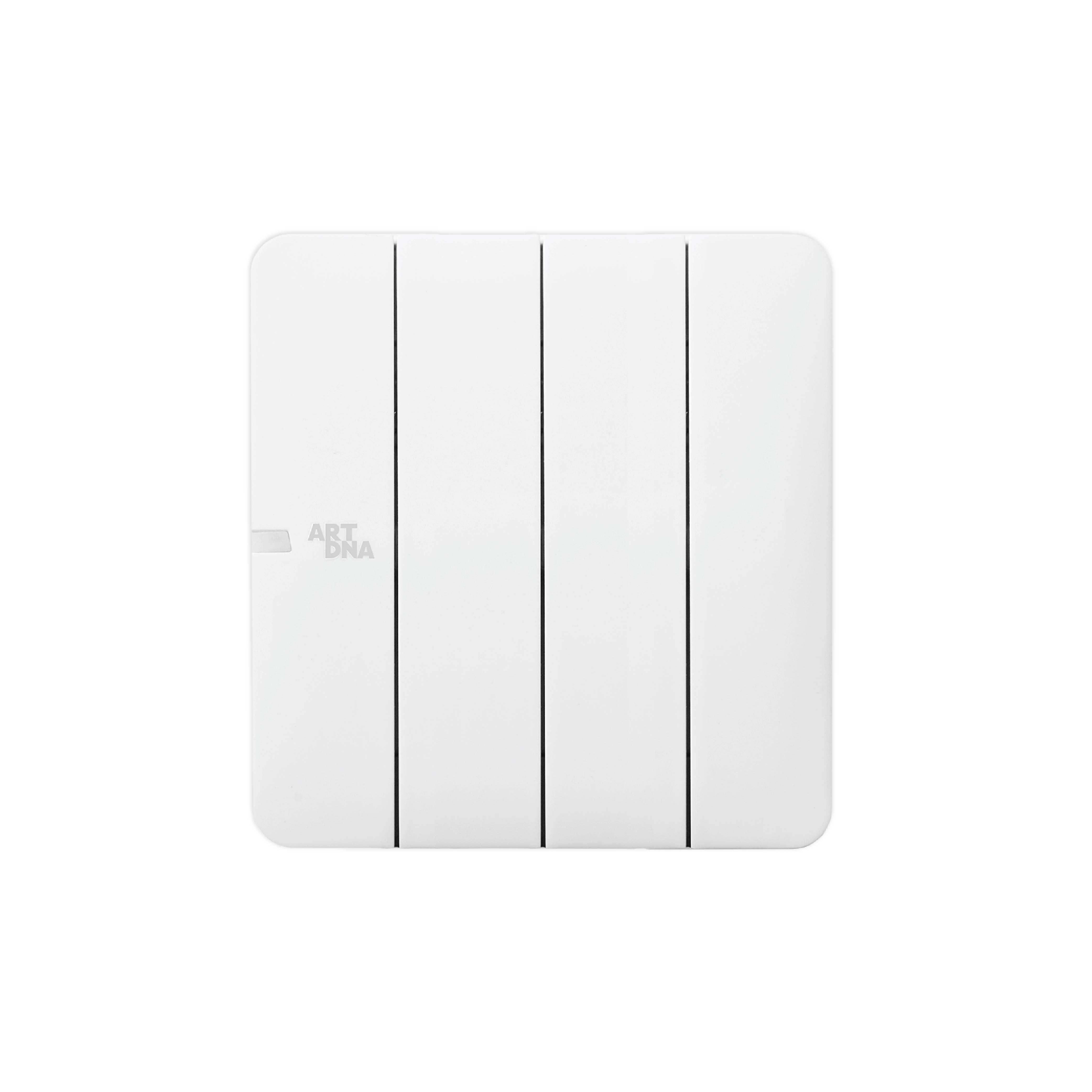 ชุดสวิตซ์ 1 ทาง 4 ช่อง ART DNA A63 FRAMELESS สี WHITE DESIGN SWITCH_1