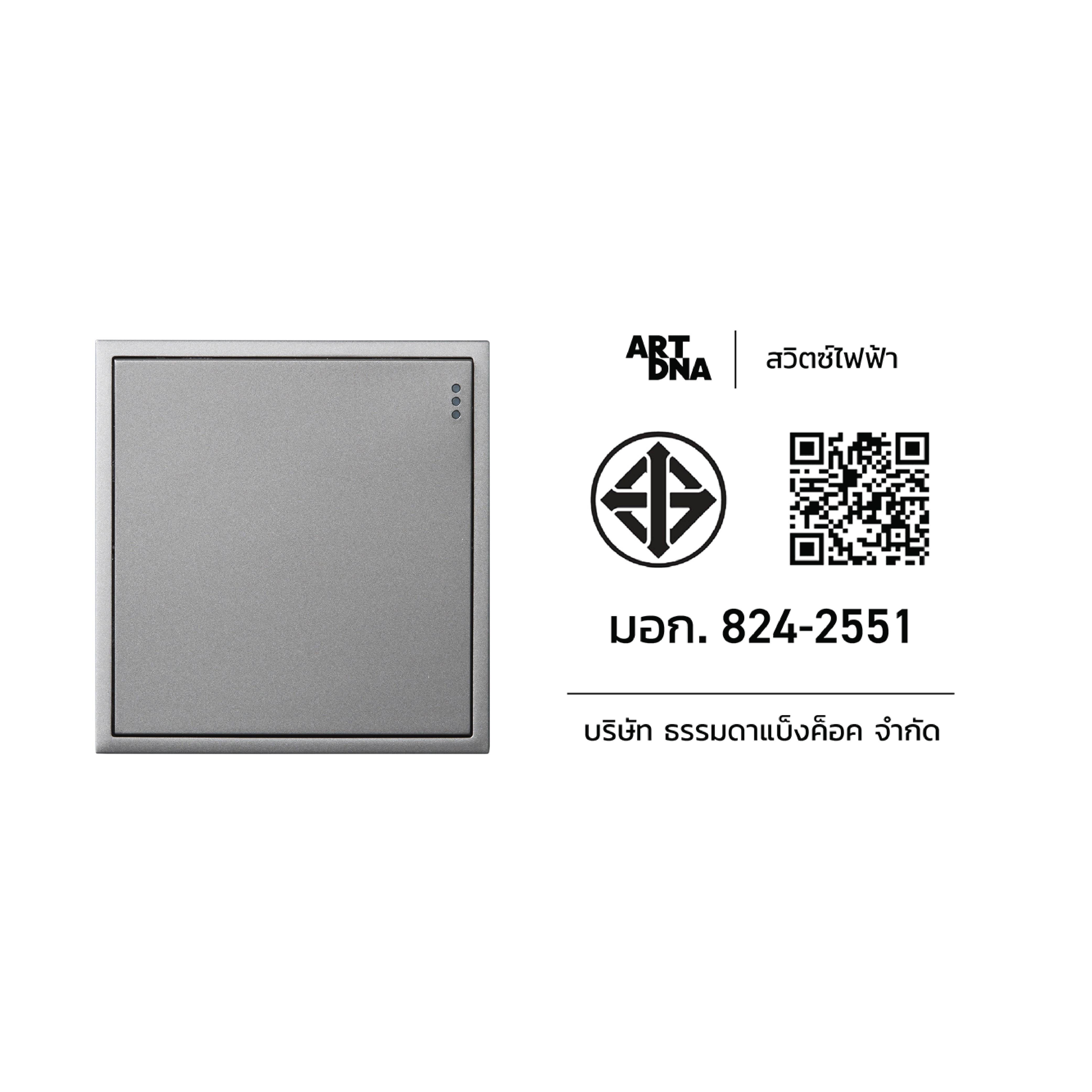 ชุดสวิตซ์ 1 ทาง 1 ช่อง ART DNA D3 SERIES สี GREY DESIGN SWITCH_3