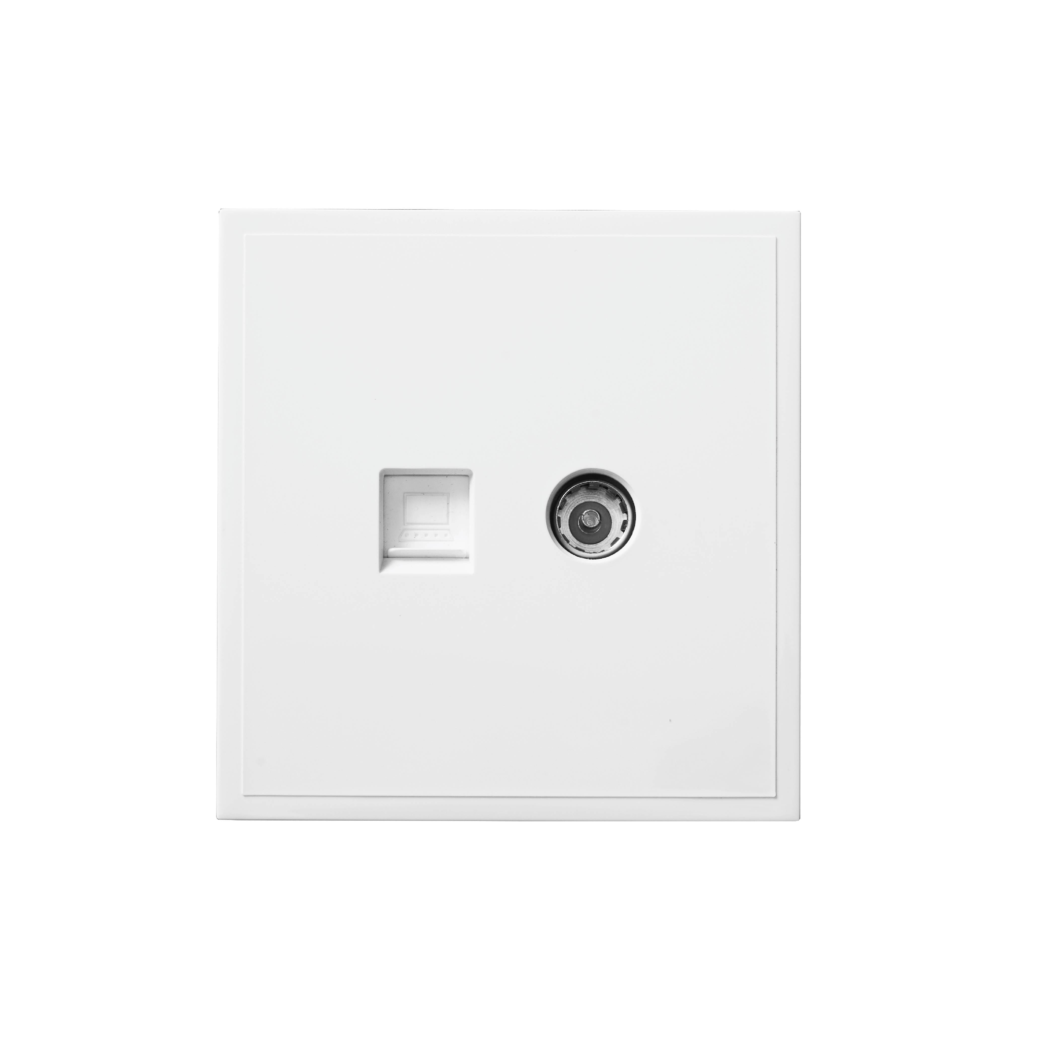 ชุดเต้ารับคอมพิวเตอร์และโทรทัศน์ ART DNA รุ่น D3 SERIES WITH SOCKET DESIGN สี WHITE_0