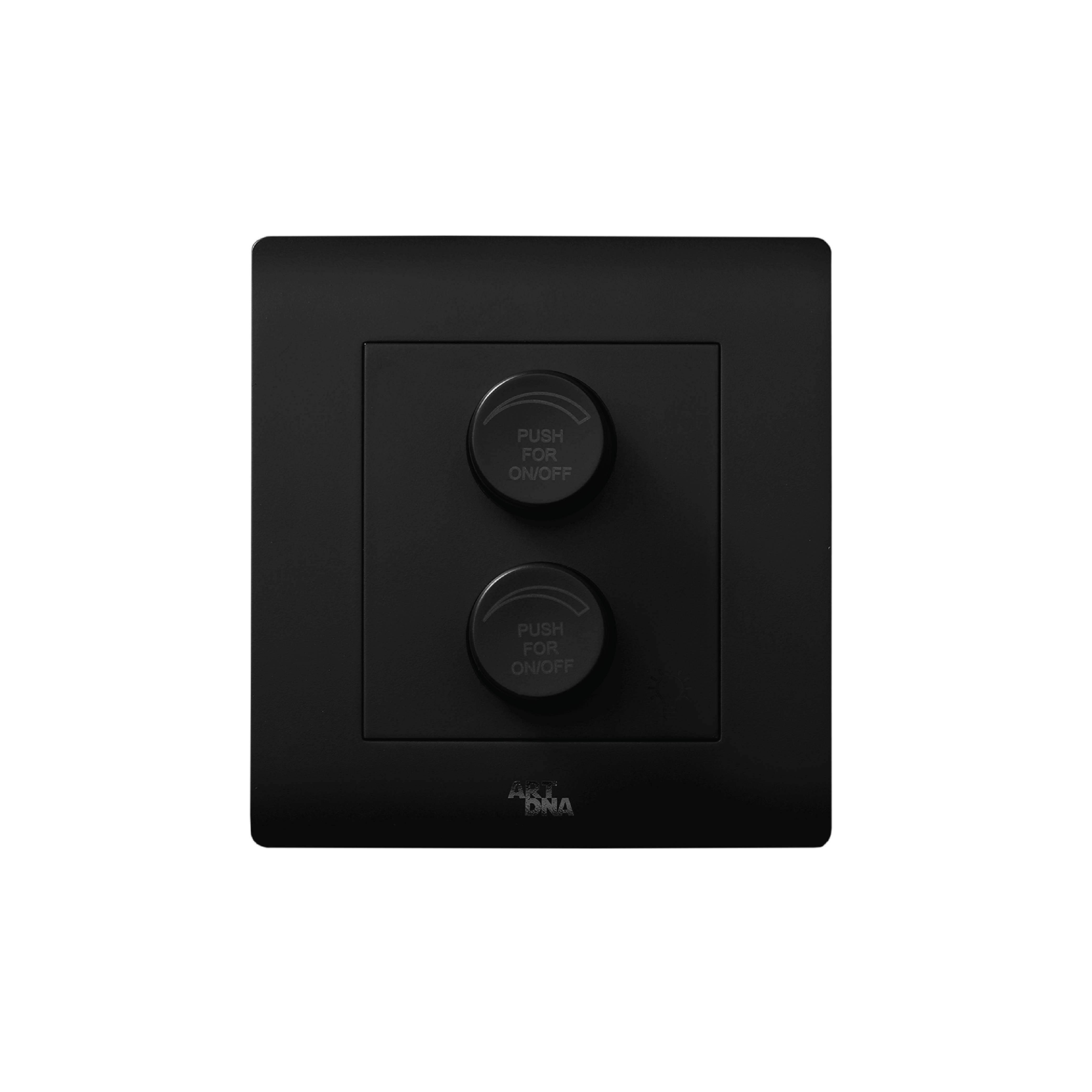 ชุดสวิตช์หรี่ไฟ ART DNA A61 SERIES WITH SOCKET 100 วัตต์ สี BLACK_0